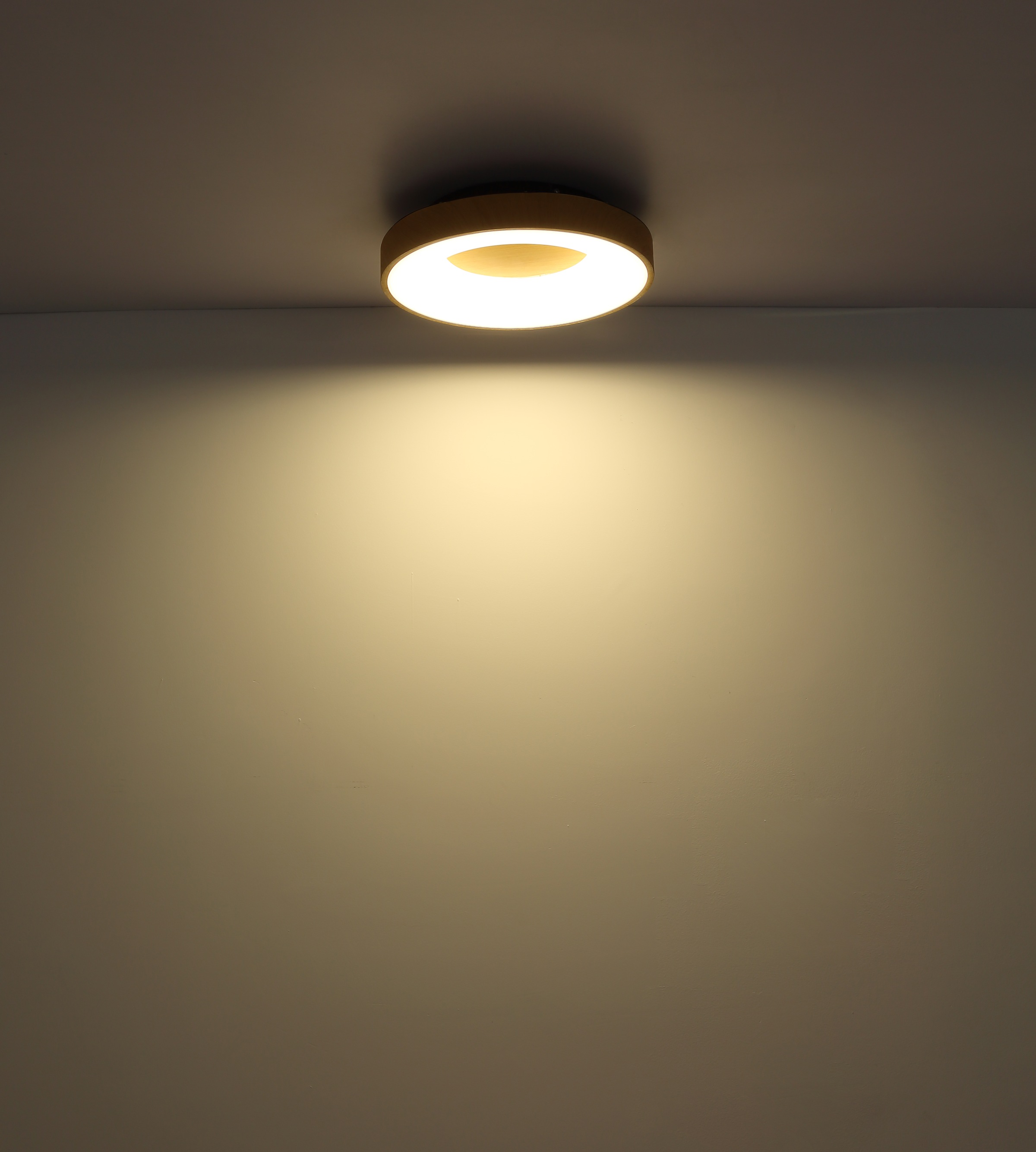 GLOBO LIGHTING LED Deckenleuchte »JOLLI«, Leuchtmittel LED-Modul | LED fest integriert, Deckenlampe/holzoptik/rund/Wohnzimmer/Schlafzimmer/CCT 2700-6000K
