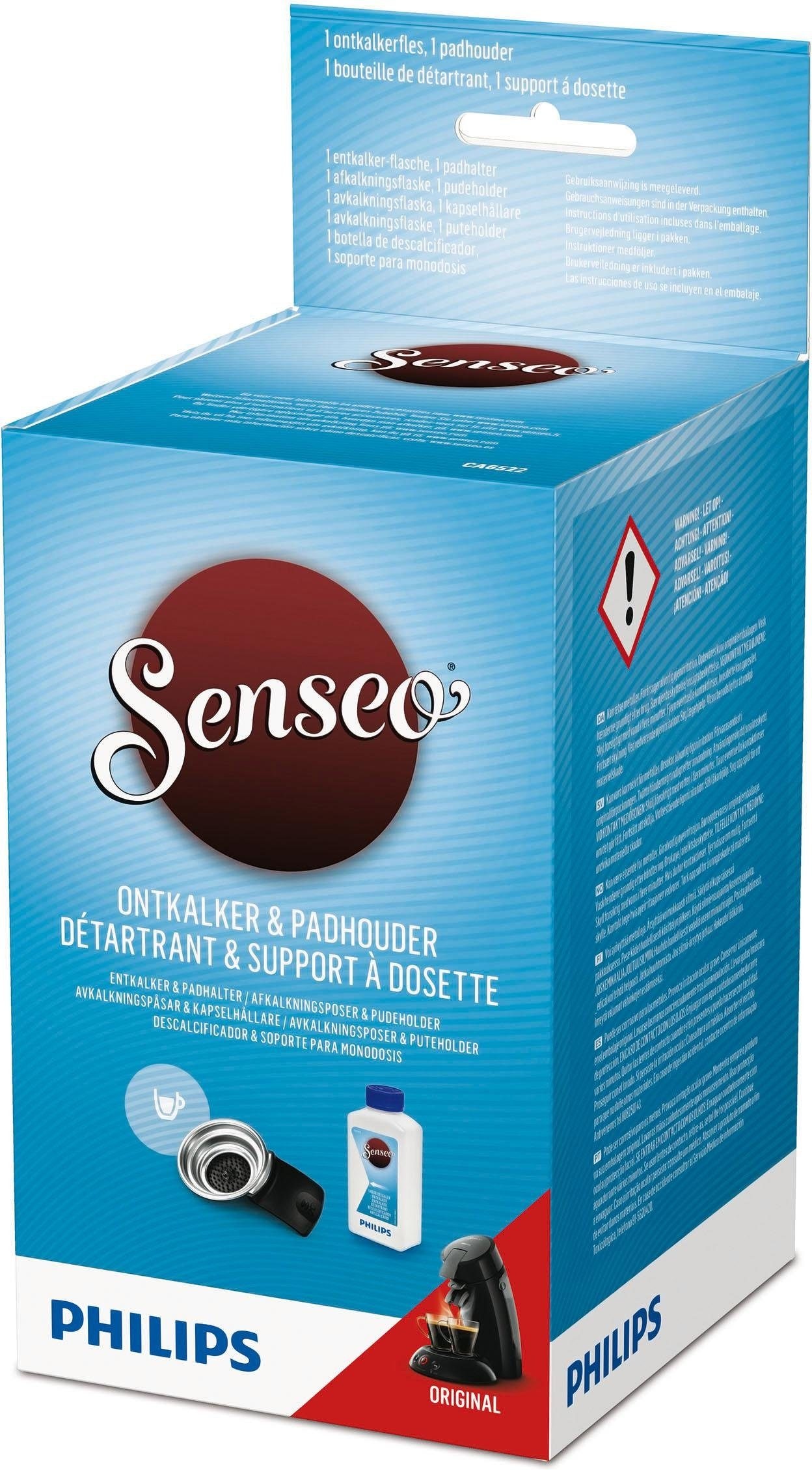 Philips Senseo Pflegeset »CA6522/01«, für Senseo® Original, 1 x Flüssigentkalker und Padhalter für 1 Tasse