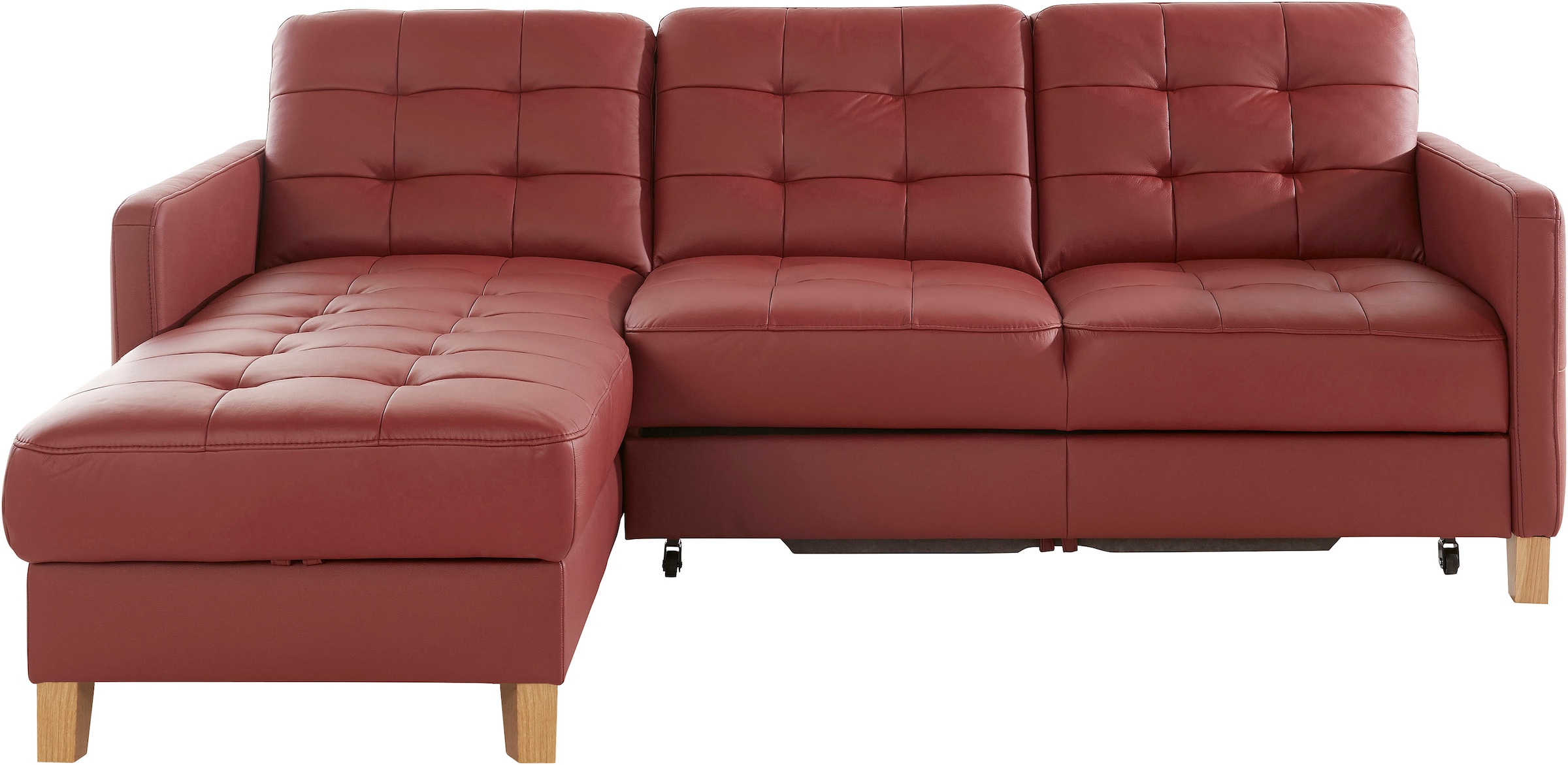 exxpo - sofa fashion Ecksofa »Elio, kompakt und komfortabel, bequem und zeitloses Design, L-Form«, wahlweise mit Bettfunktion