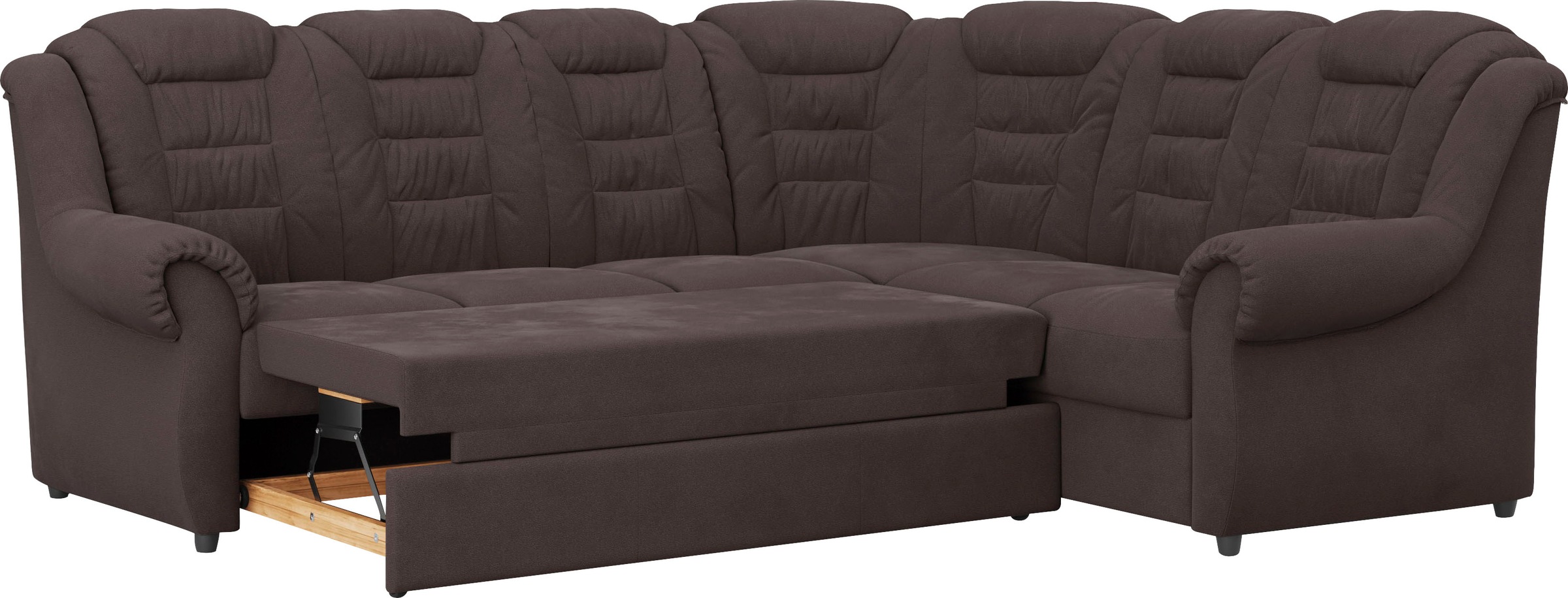 Home affaire Ecksofa »Boston L-Form«, mit hoher Rückenlehne, optional mit Bettfunktion und Stauraum