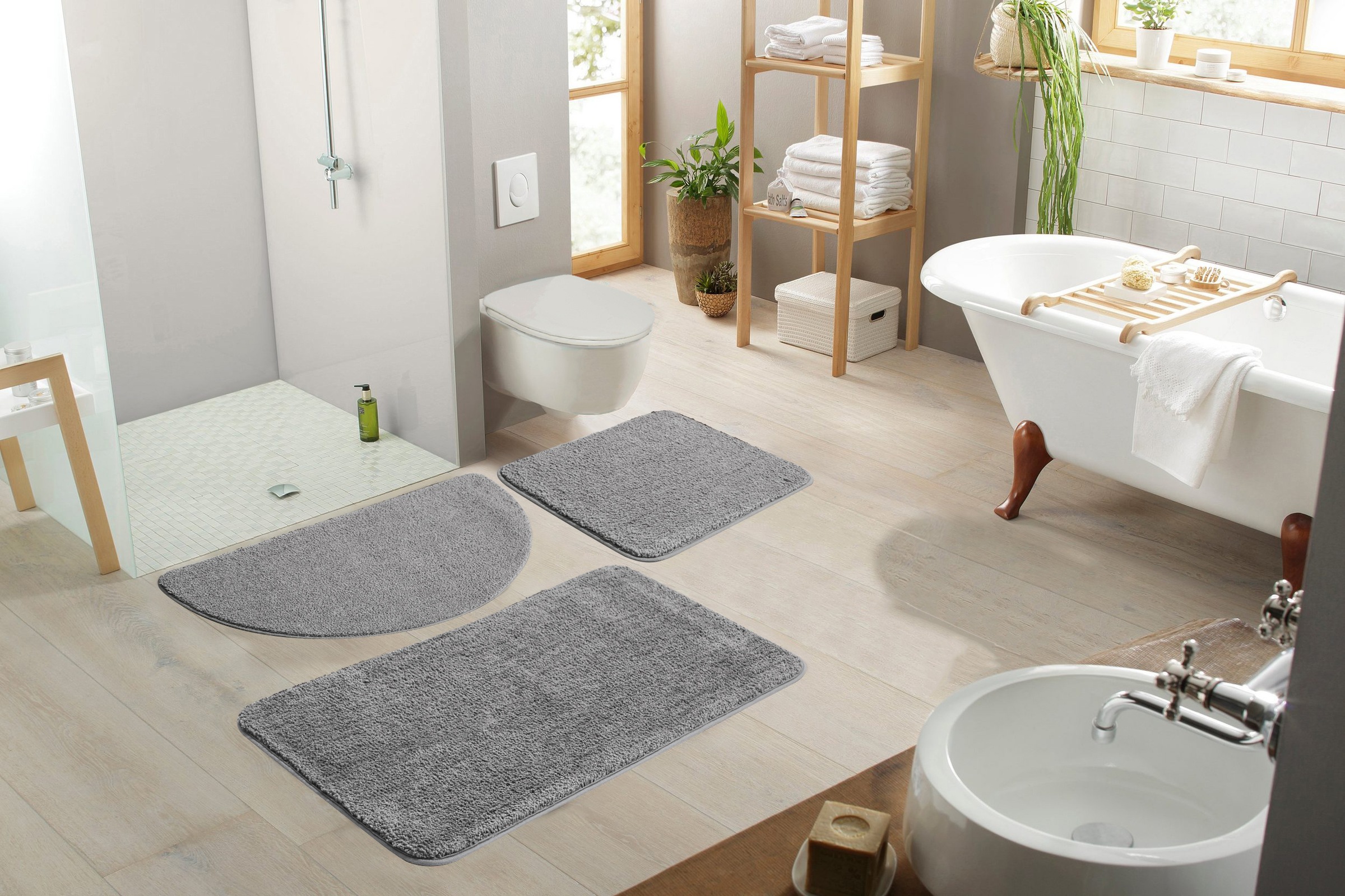 my home Badematte »Regona, Badteppich, Badvorleger, Badezimmer Teppich« Höh günstig online kaufen