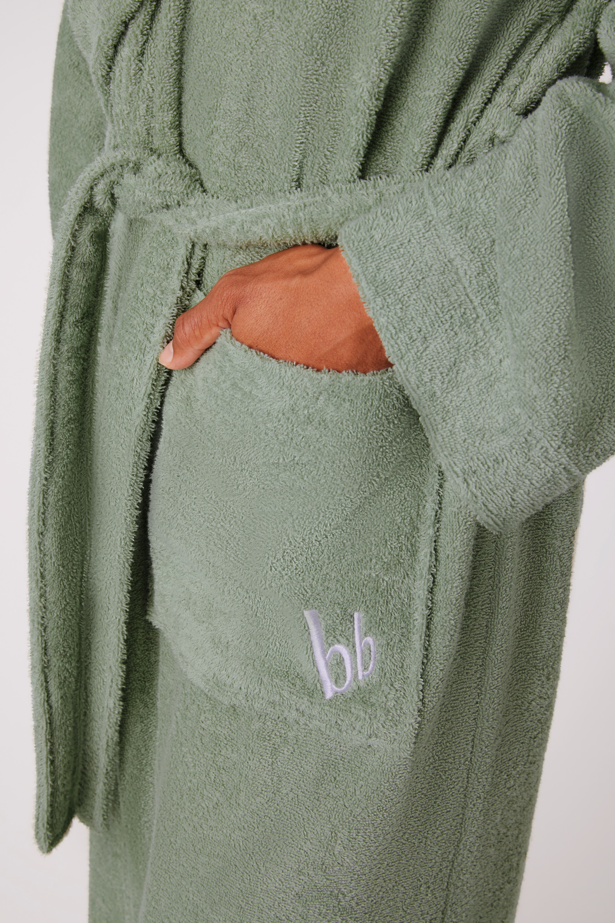 Bruno Banani Unisex-Bademantel »Robby, ideal für Sauna & Spa, Standardlänge & Überlänge« 1 Stk. Damen & Herren Bademäntel, Baumwolle, mit Taschen, Sauna, XS-3XL