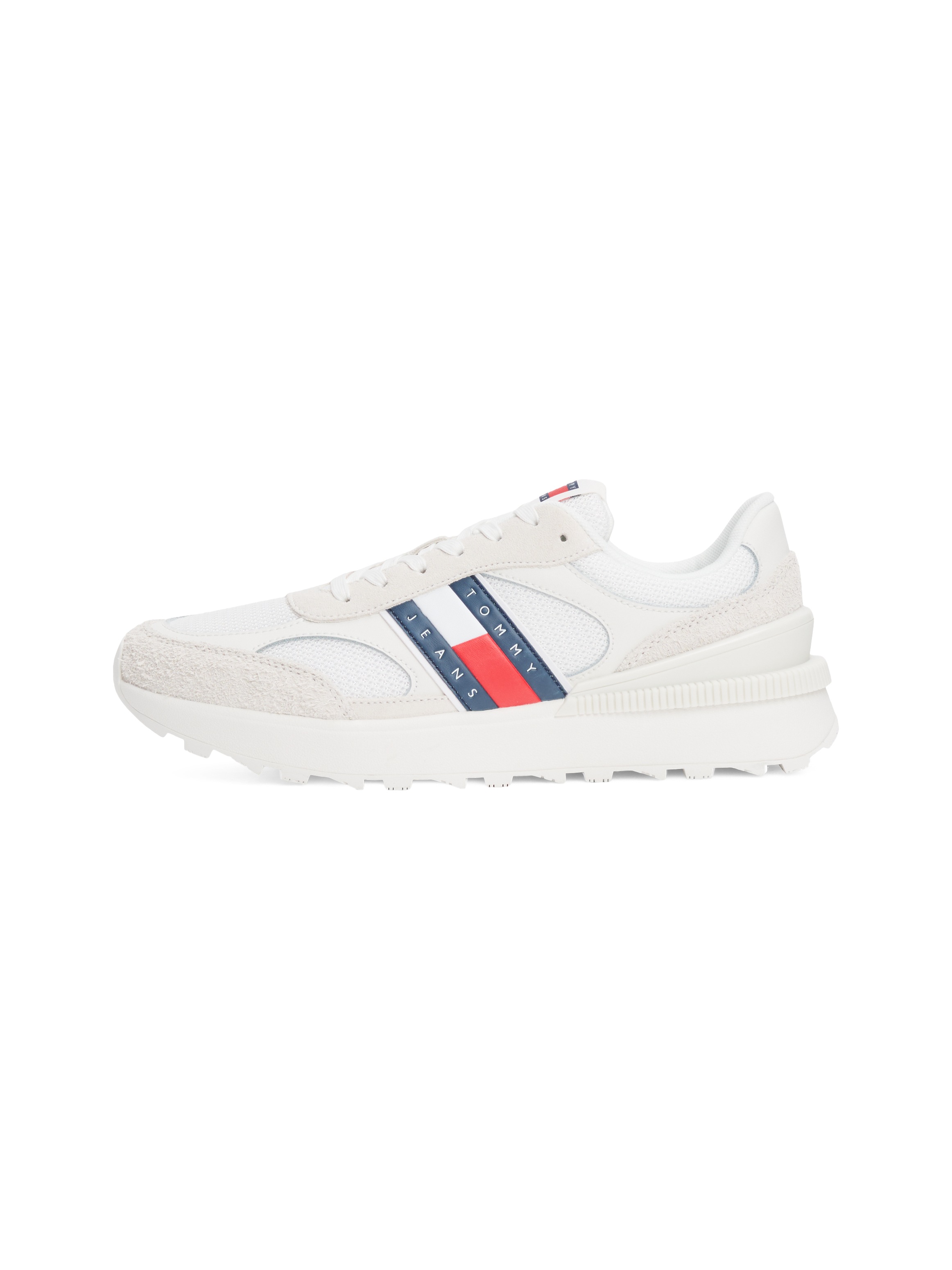 Tommy Jeans Sneaker »TJM TECHNICAL RUNNER ESS«, Freizeitschuh, Halbschuh, Schnürschuh mit gepolstertem Schaftrand