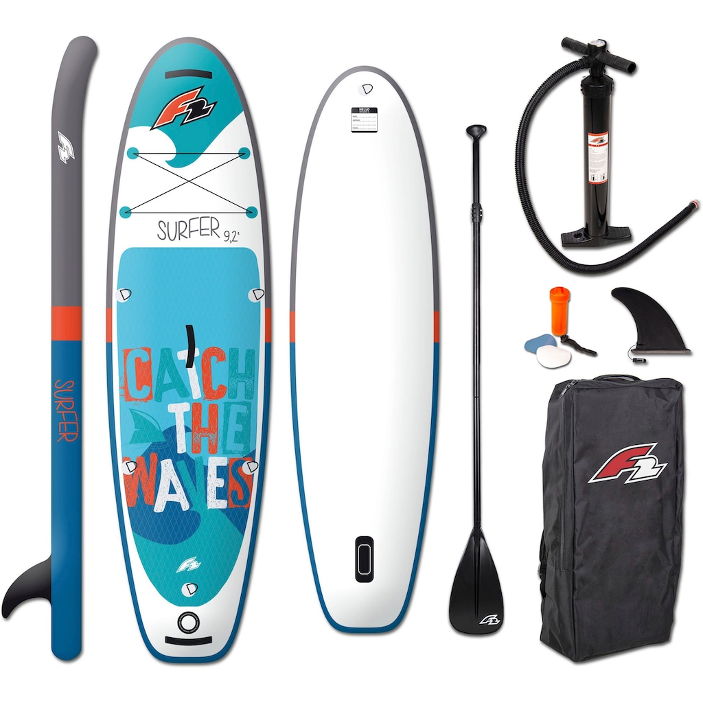 F2 SUP-Board »Surfer Kid«, (mit Paddel, Pumpe und Transportrucksack)