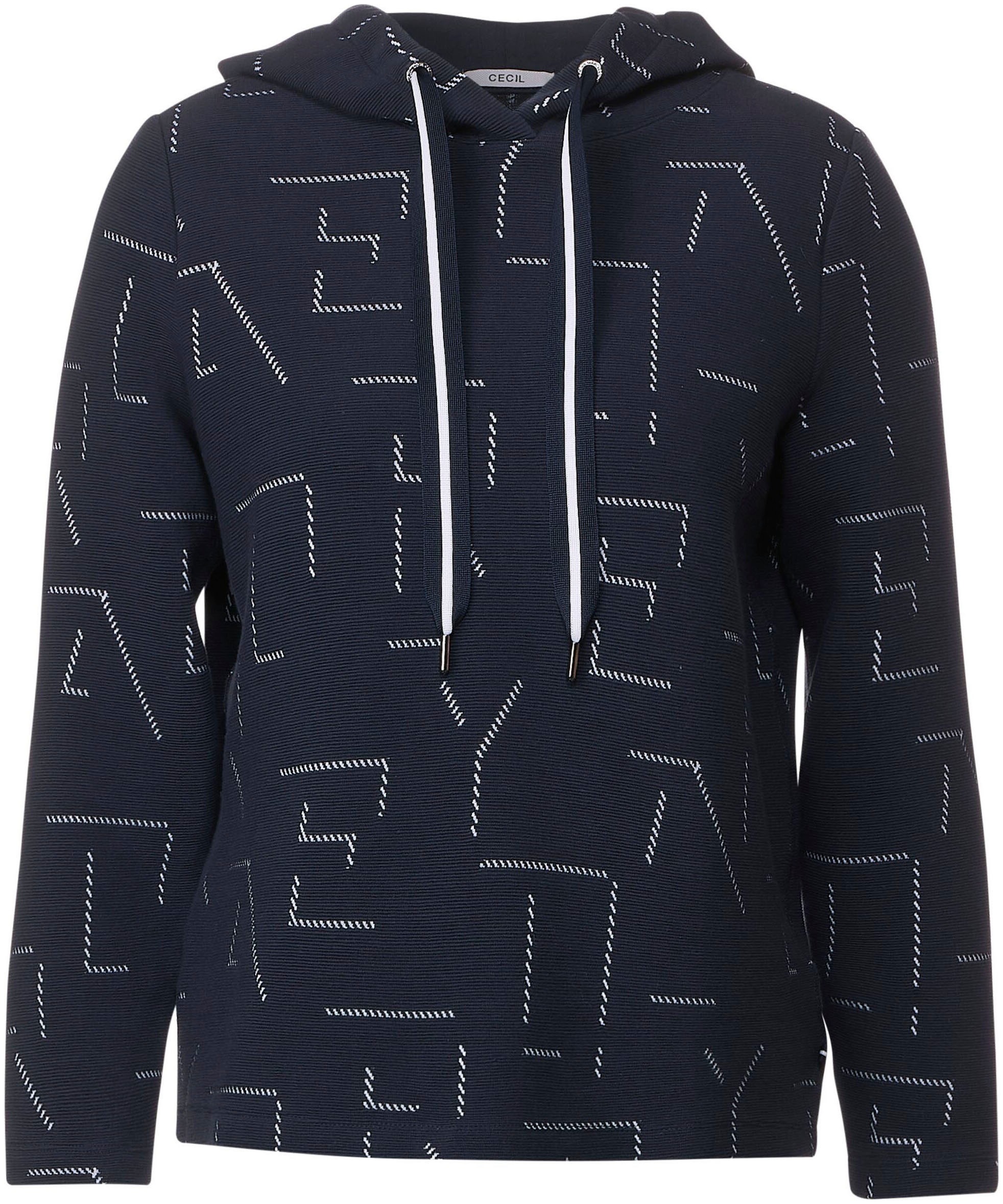 Sweatshirt, mit Cecil kaufen einzigartigem Jacquard-Muster