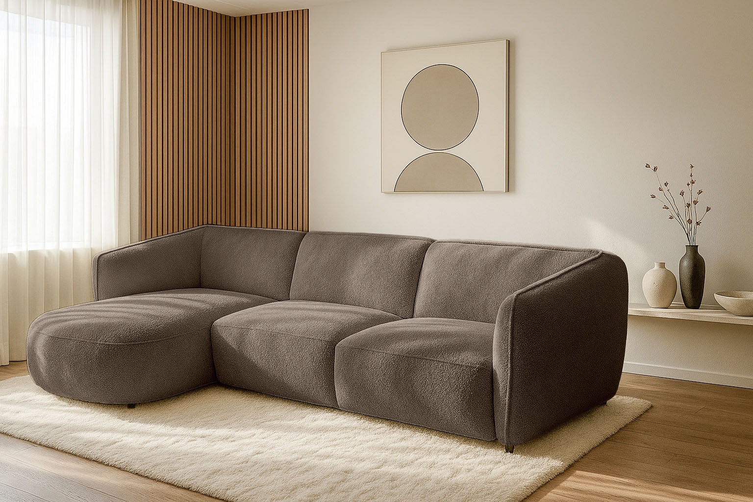 andas Ecksofa »Ostrup« schlichtes modernes Design, in verschiedenen Farben günstig online kaufen