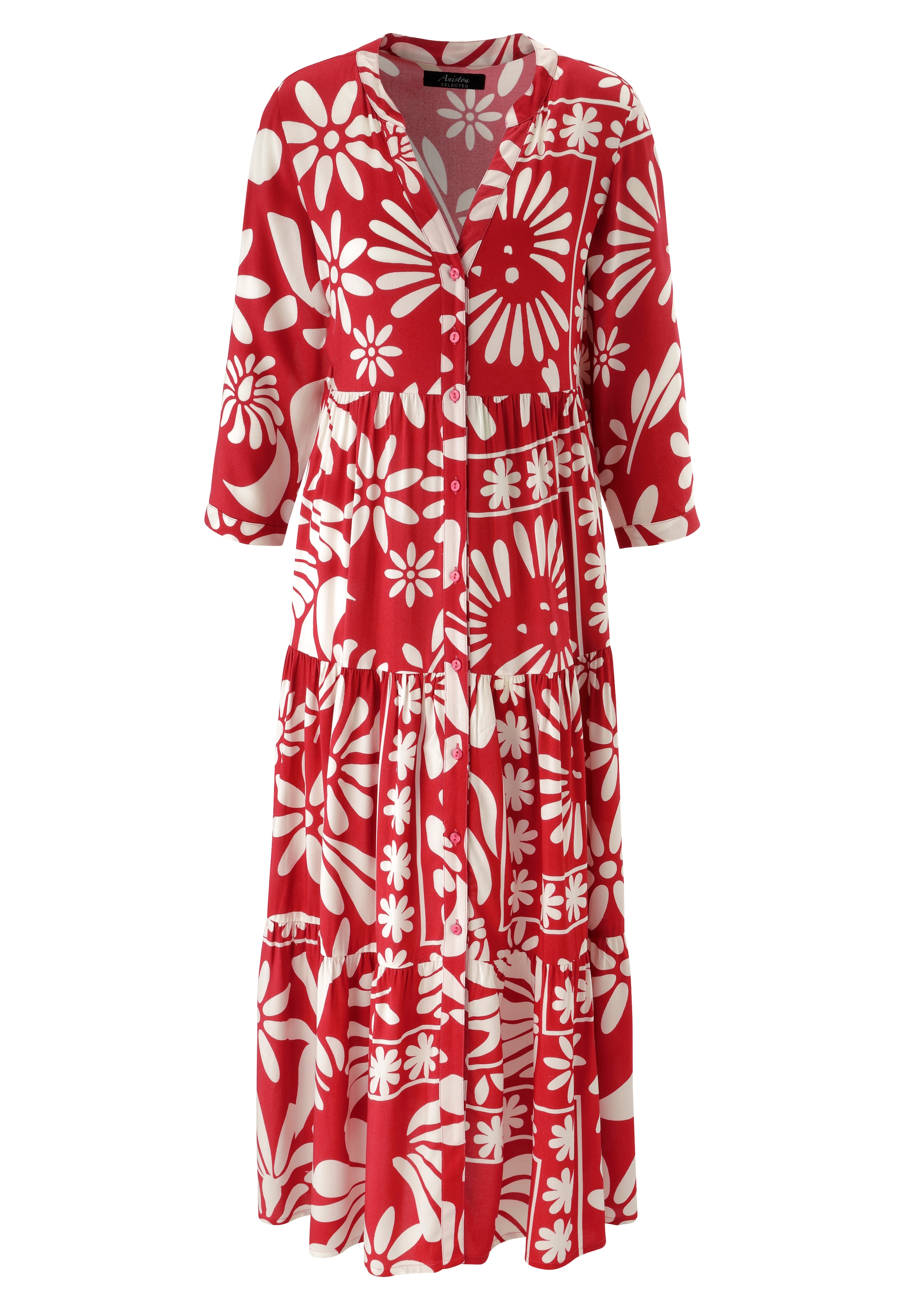 Aniston SELECTED Maxikleid mit fantasievoller Blütenmusterung - NEUE KOLLEKTION