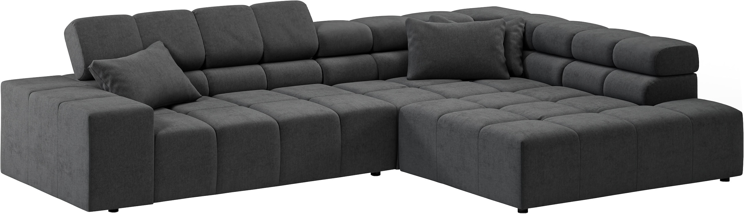 INOSIGN Ecksofa »Ancona incl. Kopfteilverstellung, Breite 319cm, L-Form«, wahlweise motorische Sitztiefenverstellung, auch in Cord + Easy Care