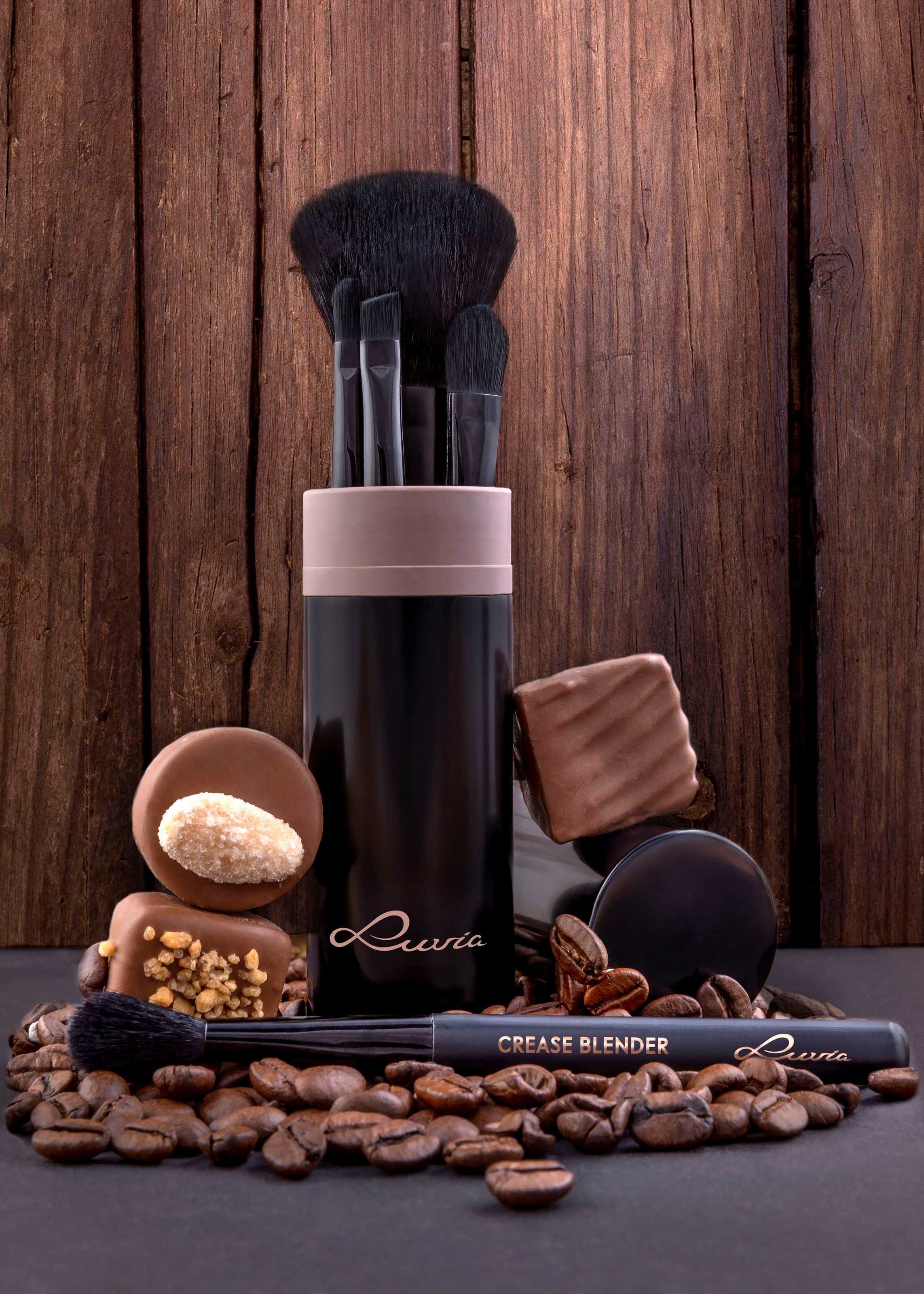 Luvia Cosmetics Kosmetikpinsel-Set »Brush Travel Set«, (Set, 5 tlg.), Vielseitige Pinsel für perfektes Make-up!