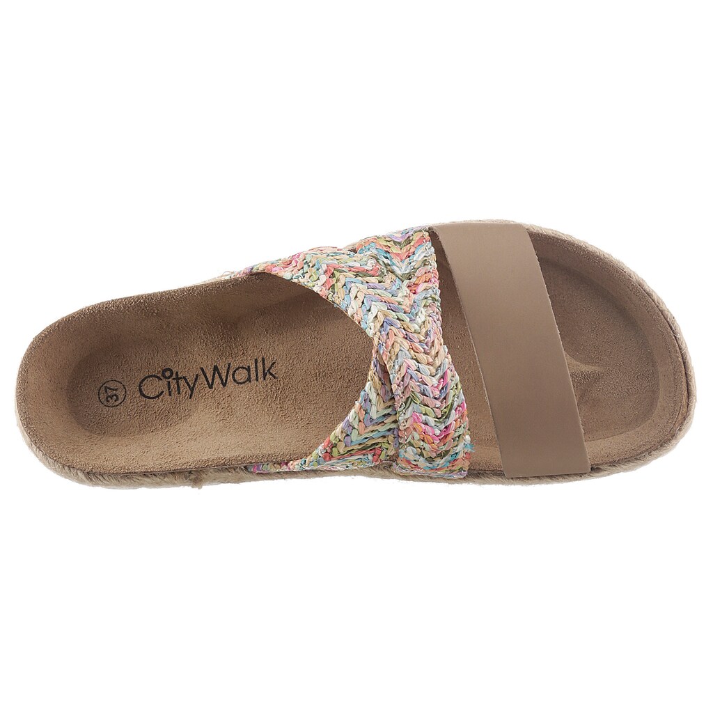 CITY WALK Pantolette, mit ergonomisch geformtem Fußbett
