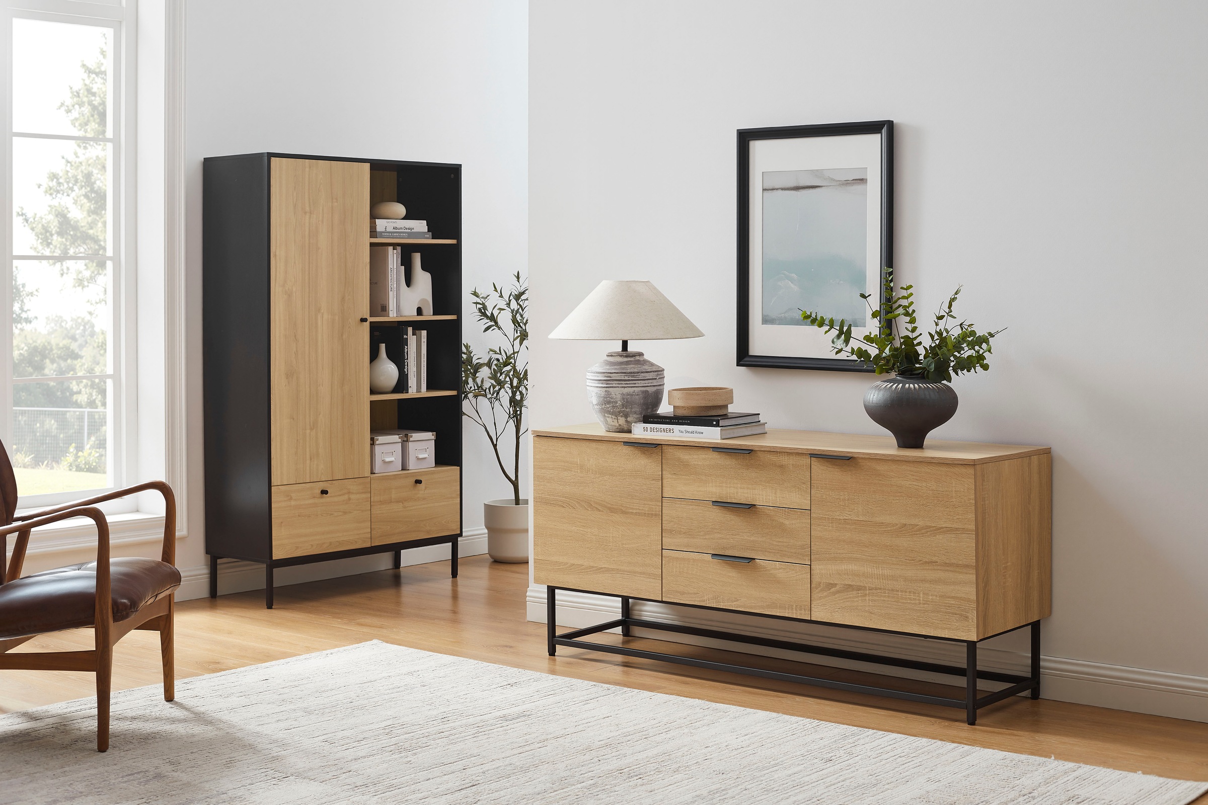 OTTO home Sideboard »Tayler«, pflegeleichte Melaminoberfläche, Metallgestell, Breite 160 cm