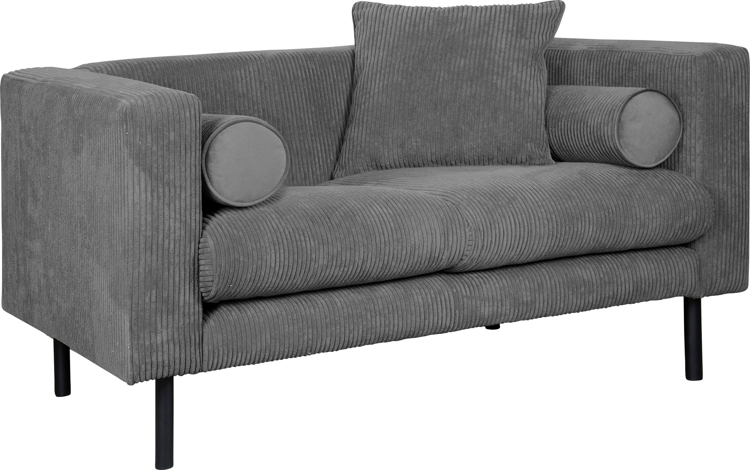 Guido Maria Kretschmer Home&Living 2-Sitzer »Lillibeth Designsofa mit Wellenunterfederung, Maße B/T/H: 155/74/83 cm«, Zierkissen als Wendekissen, in Samtoptik oder Cord