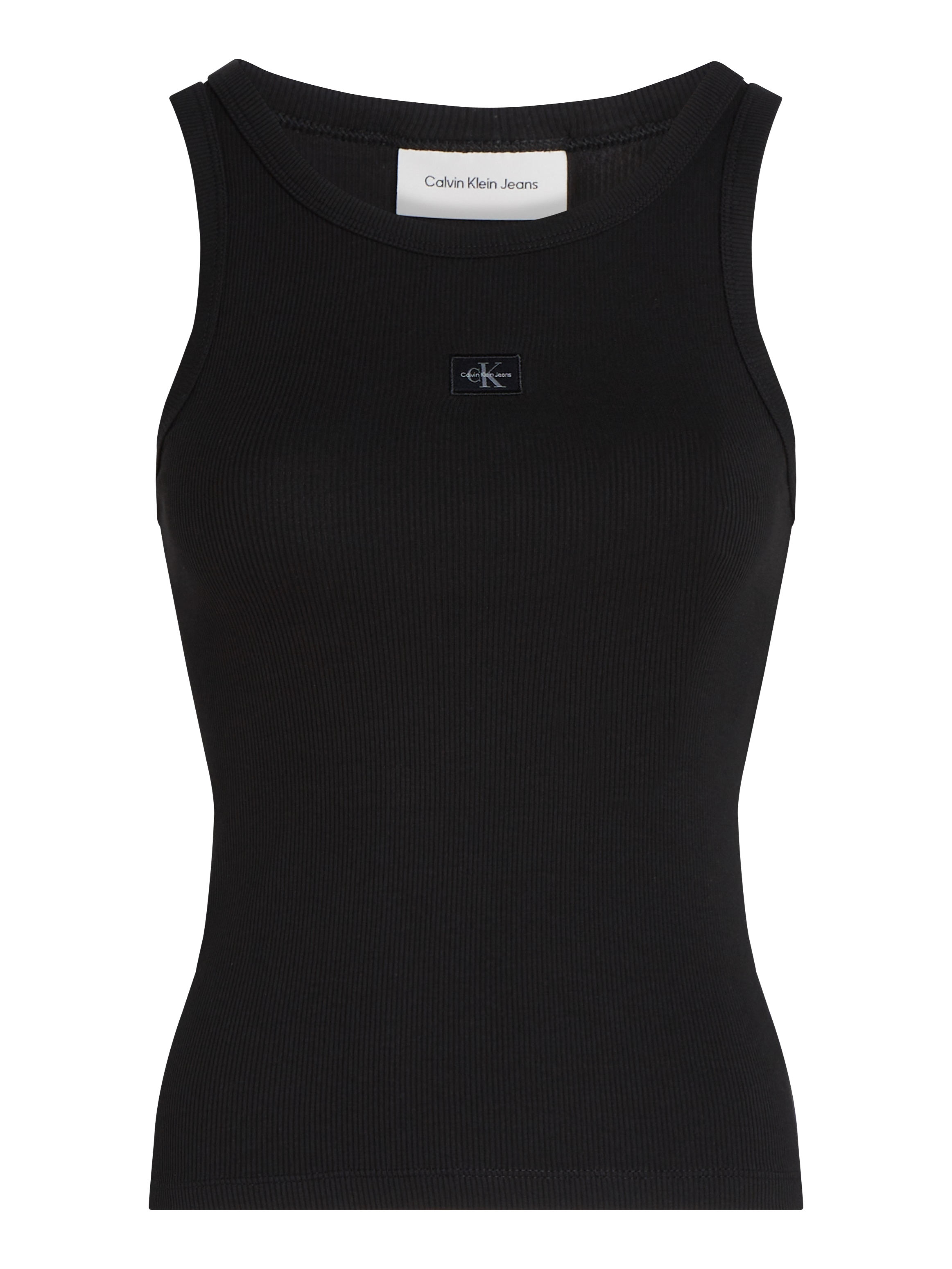 Calvin Klein Jeans Tanktop »WOVEN LABEL RIB TANK TOP«, mit Logodruck
