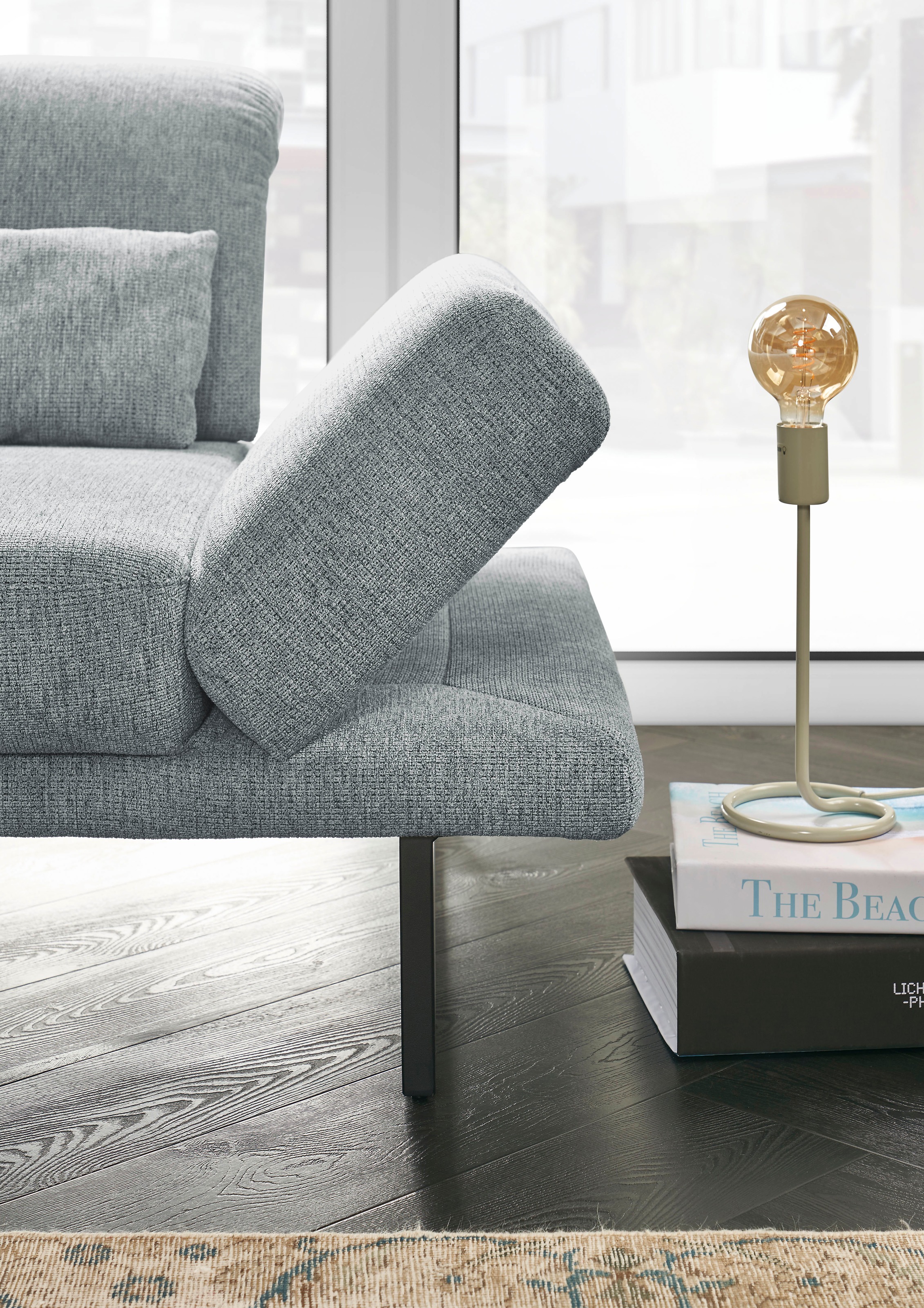 3C Candy Ecksofa »Mallow Designsofa mit Komfortfunktionen, modern und bequem, L-Form«, Verstellbare Armlehne und Kopfteil, manuelle Sitztiefenverstellung
