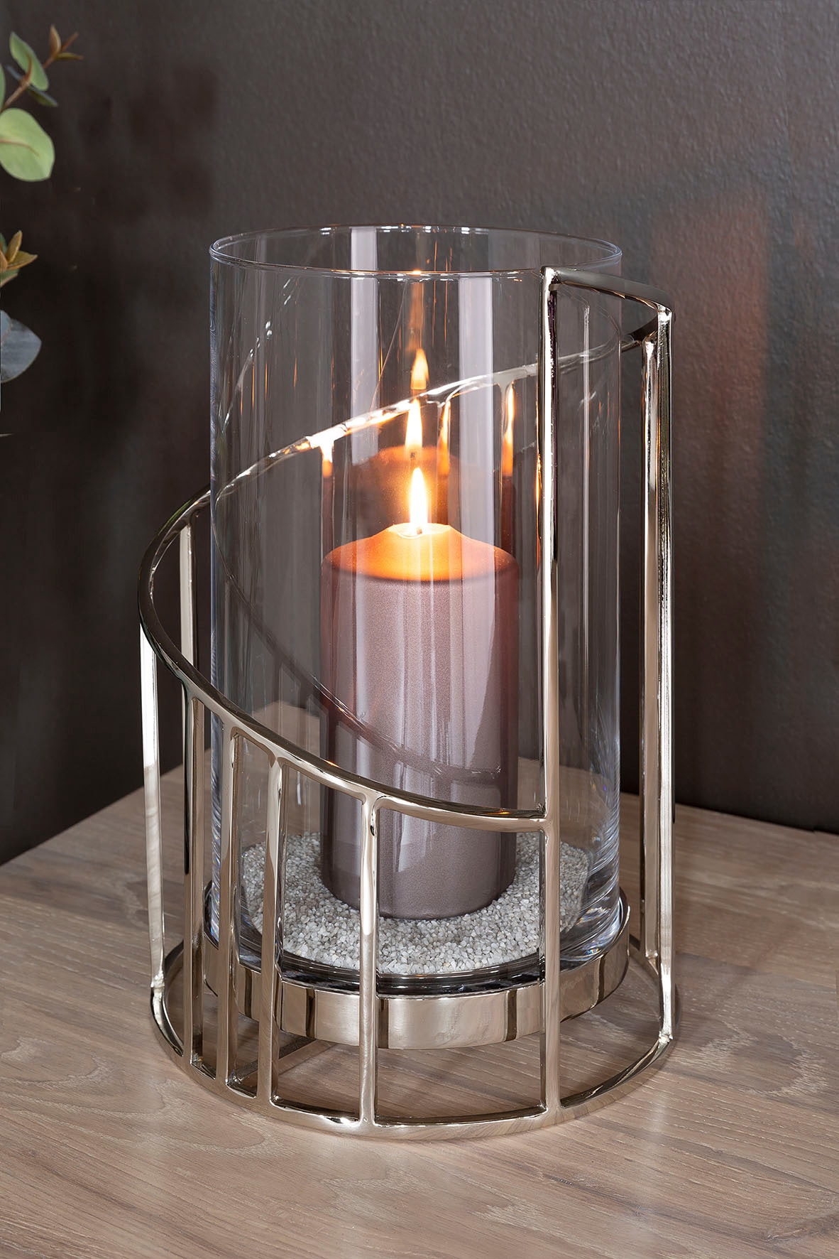 ca. mit 29,50 »CELINE«, (1 kaufen Fink Windlicht Kerzenhalter St.), aus cm Edelstahl Glaseinsatz, Höhe