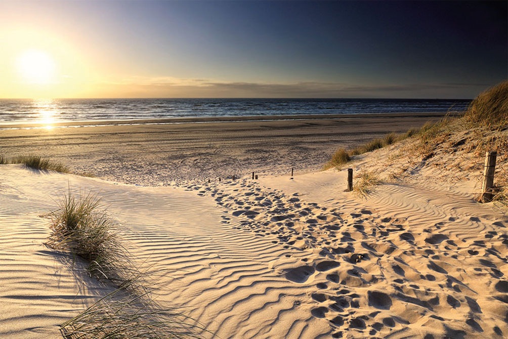 Bönninghoff Leinwandbild, Strand-Strandbilder-Meer-Meer Bilder-Sonnenaufgan günstig online kaufen