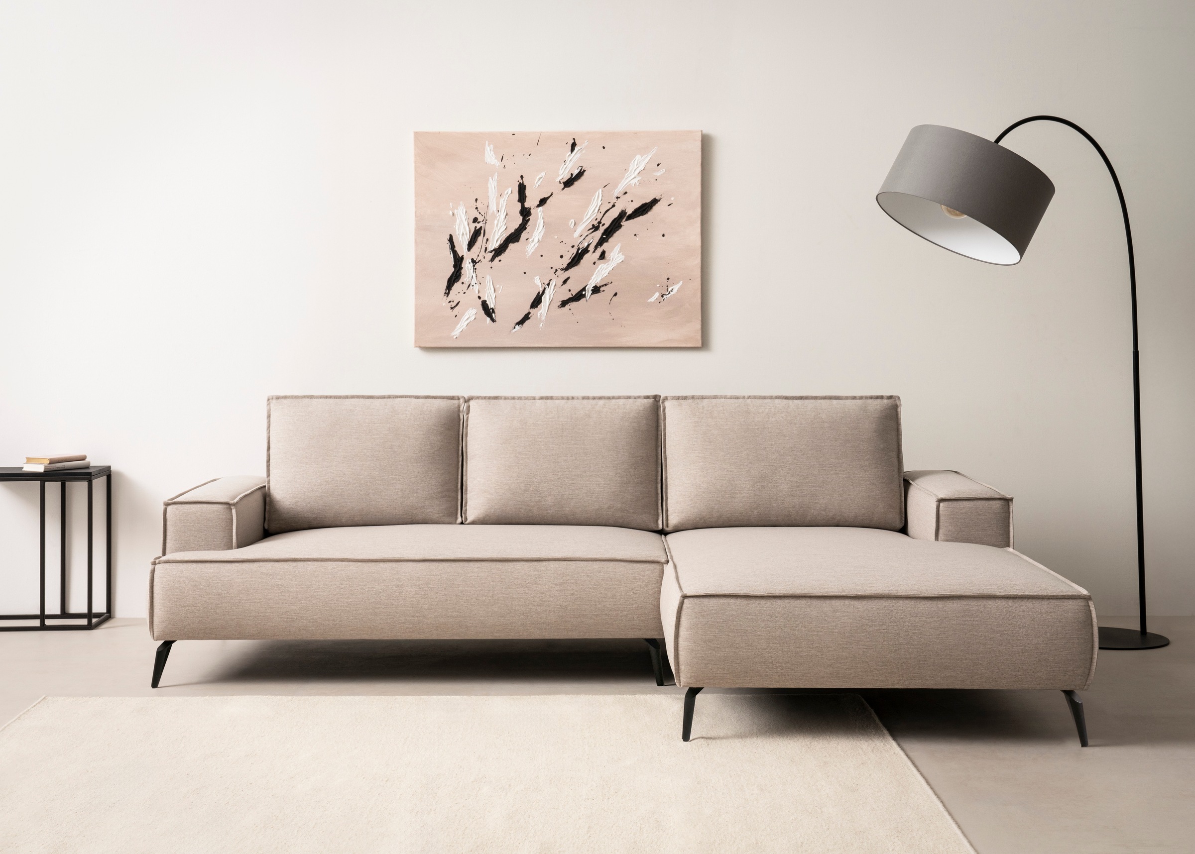 Home affaire Ecksofa »TVINNU, L-Form, 275cm, in Cord und Leinenoptik« wahlw günstig online kaufen