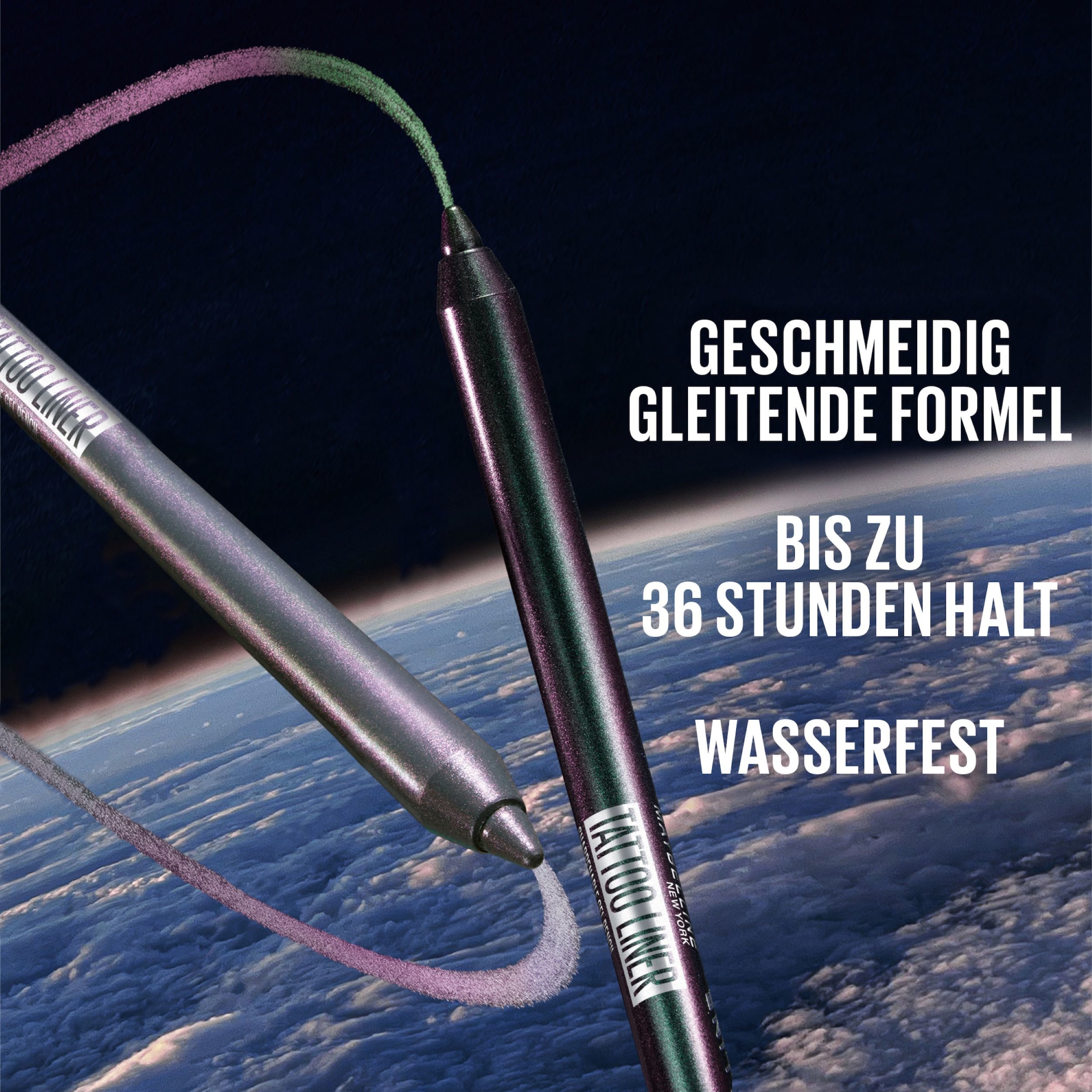 MAYBELLINE NEW YORK Kajal »Maybelline New York Tattoo Liner Gel Pencil«, Gel-Textur, geschmeidig, wasser- und wischfest, bis zu 36h Halt.