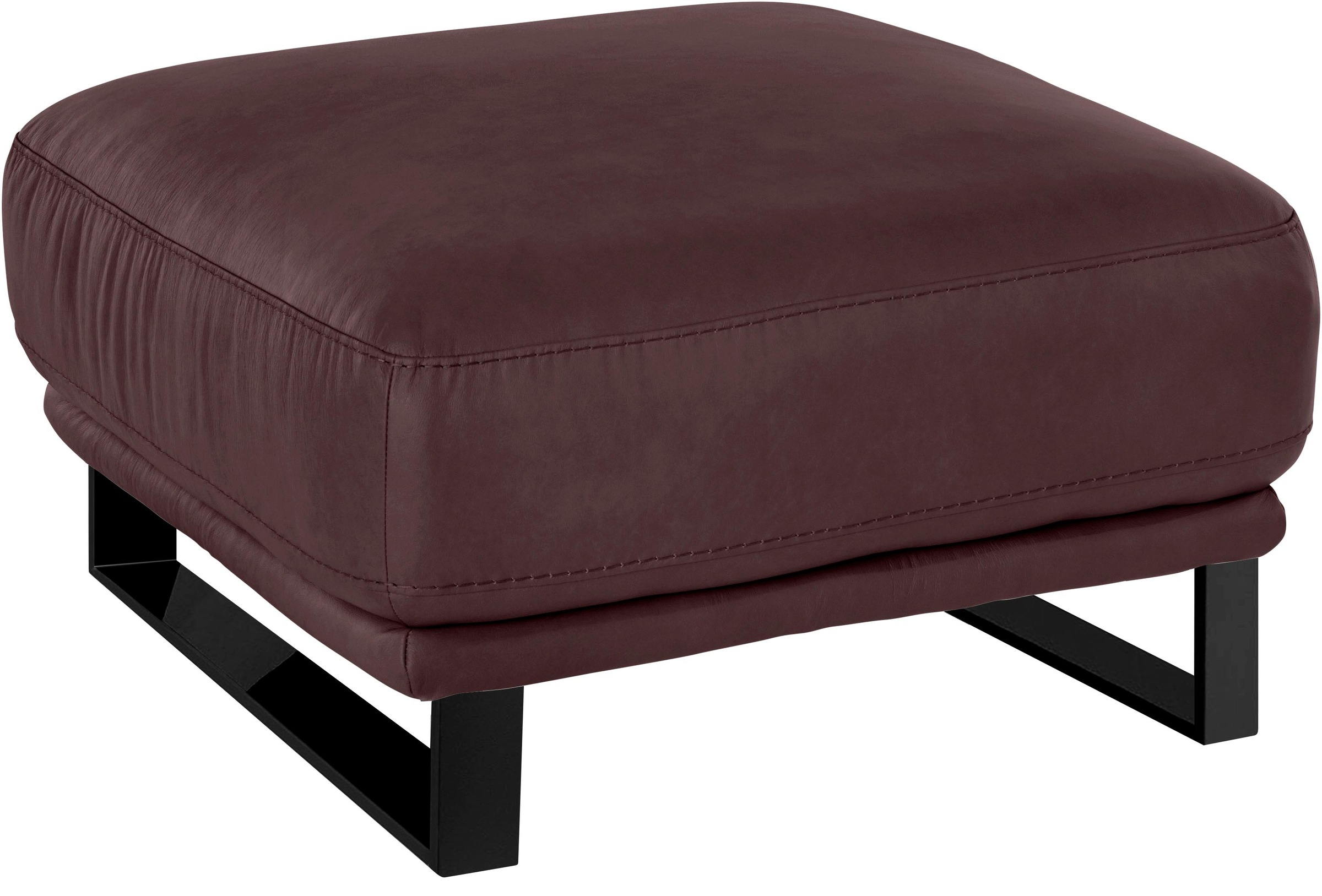 W.SCHILLIG Hocker »montanaa«, mit Metallkufen in Schwarz pulverbeschichtet, Breite 71 cm