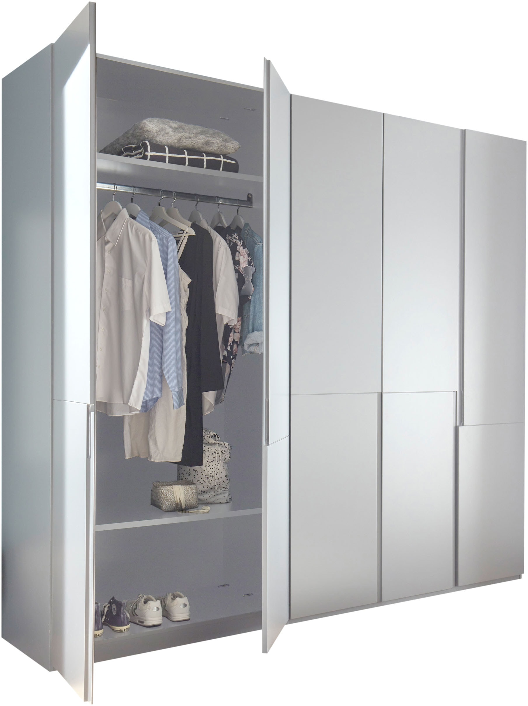 Schlafkontor Kleiderschrank »Ineo« weiß matt, Schlafzimmerschrank wahlweise in 2 Größen