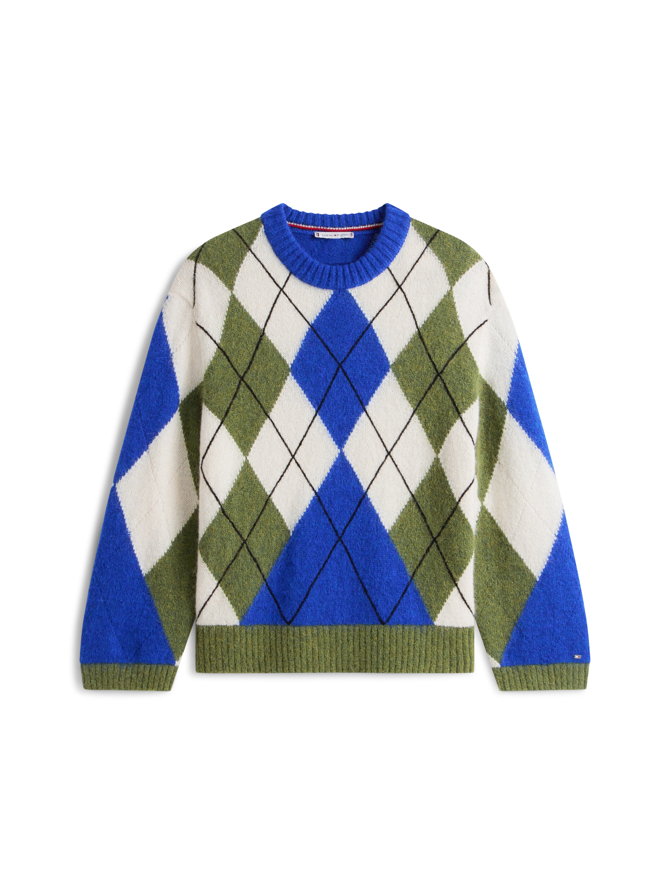 Tommy Hilfiger Strickpullover »ALPACA BLEND ARGYLE C-NK LS SWT«