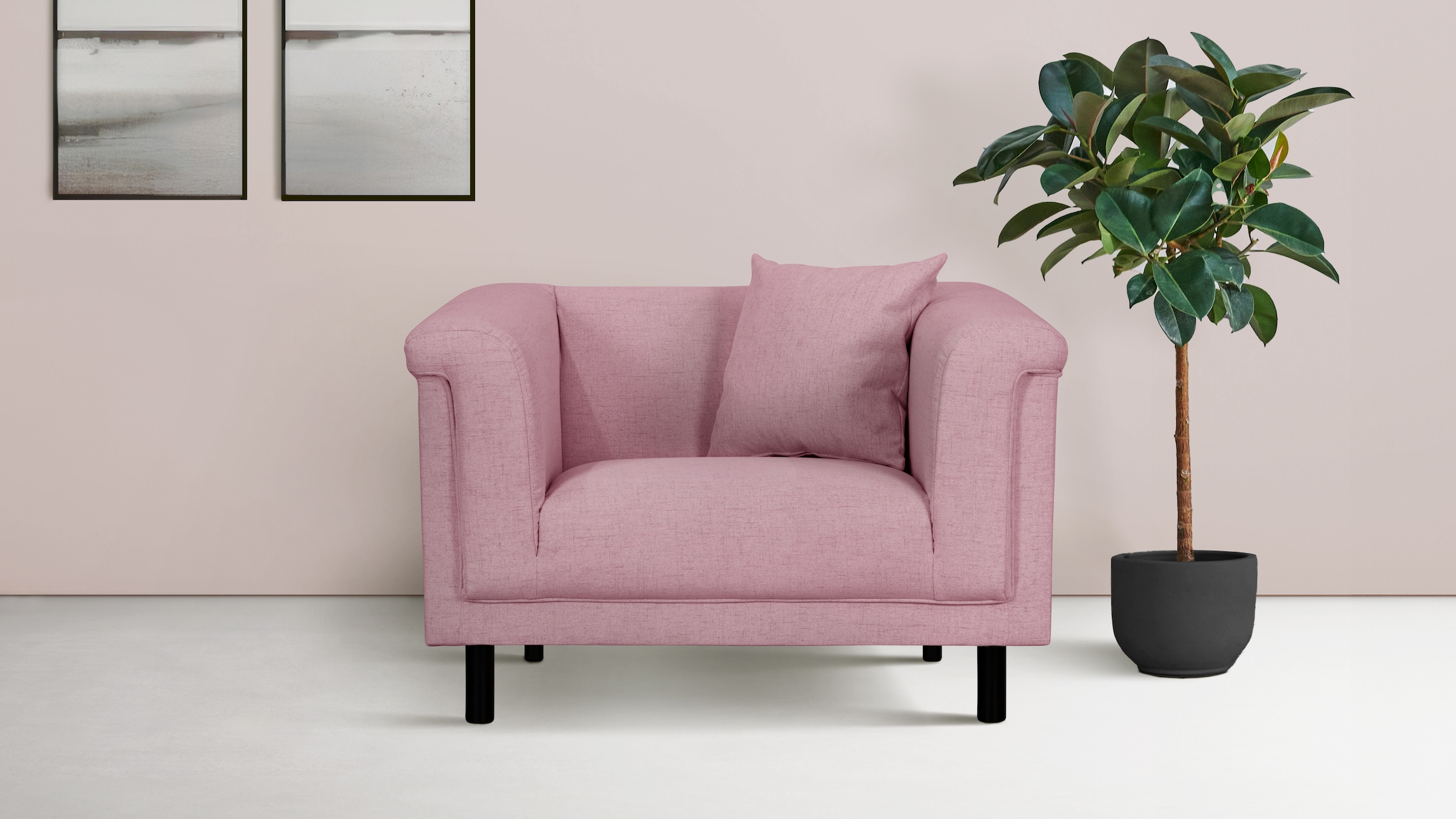 INOSIGN Sessel »AGNIA B/T/H: 100/85/71 cm«, incl. Zierkissen, auch in Cord günstig online kaufen