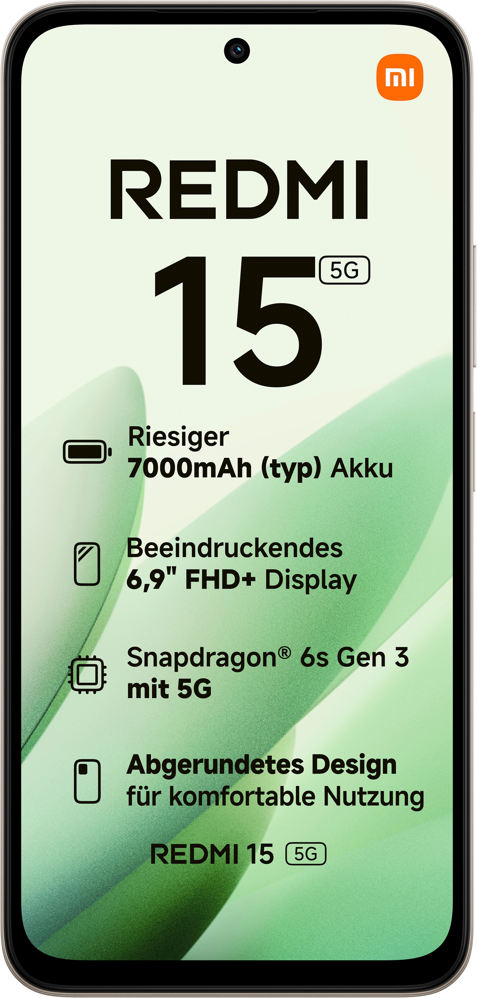 Xiaomi Smartphone »Redmi 15 5G 256 GB«, Titan Gray