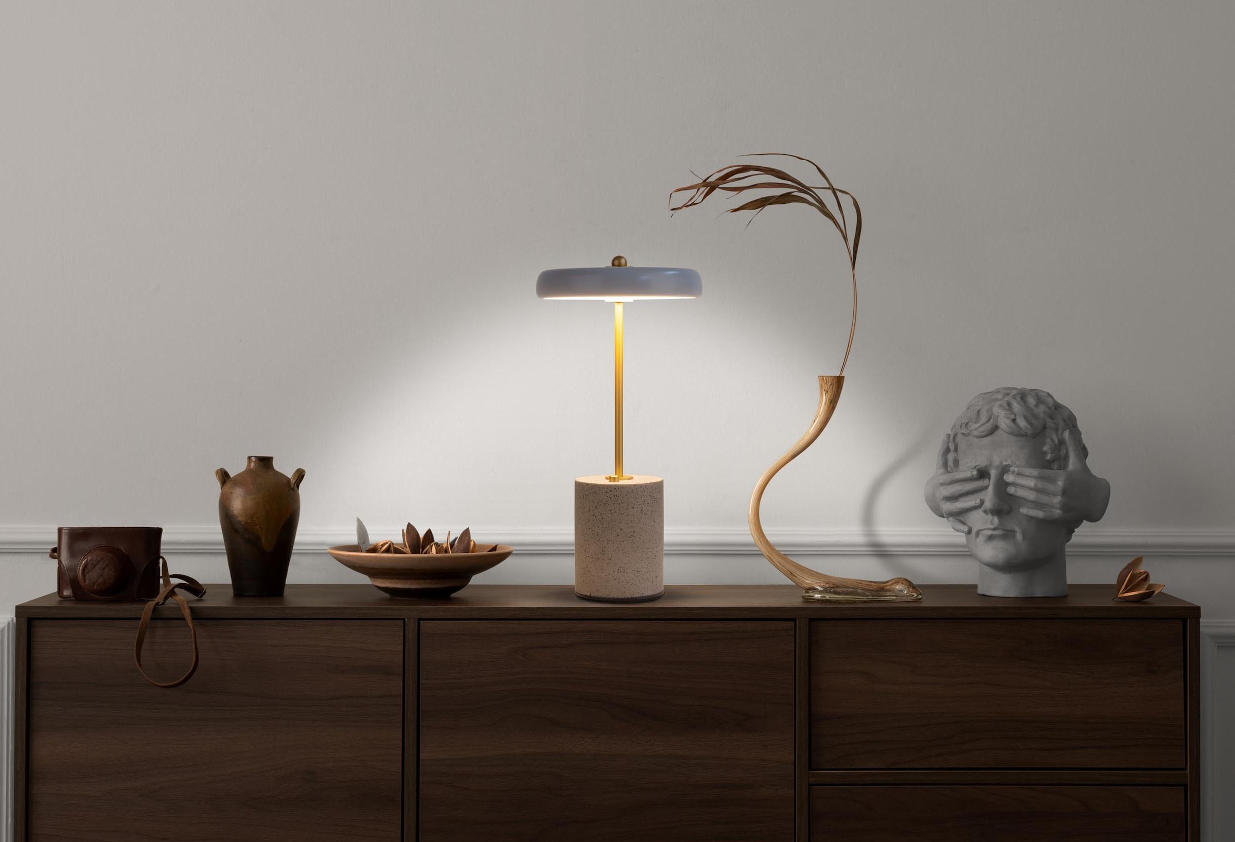 näve Tischleuchte »"SETA" Tischlampe H: 30 cm«, Leuchtmittel LED-Modul | LED fest integriert, Dimmbar per Berührungssensor