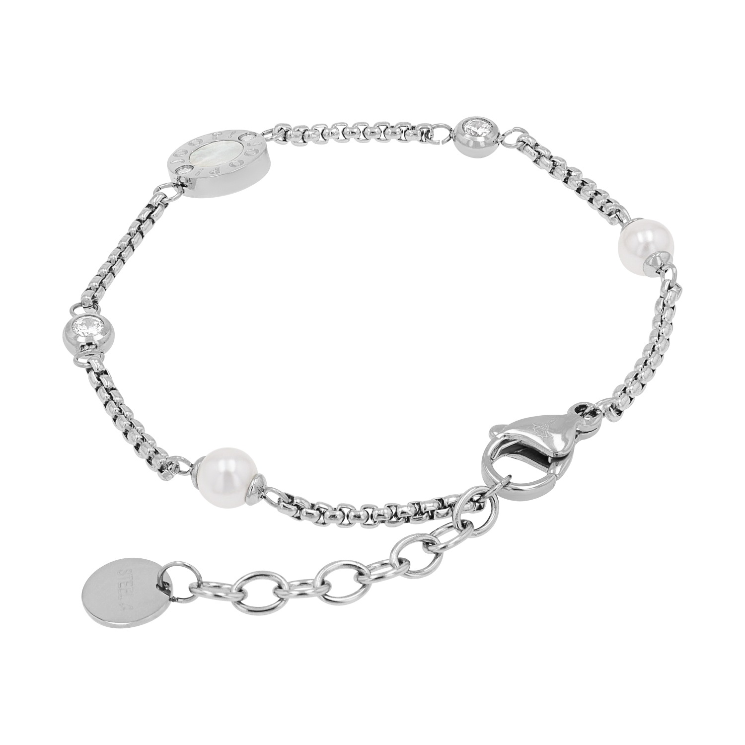 JOOP! Armband »Kreise, 2039776«, mit Zirkonia (synth.) - mit Glasperle