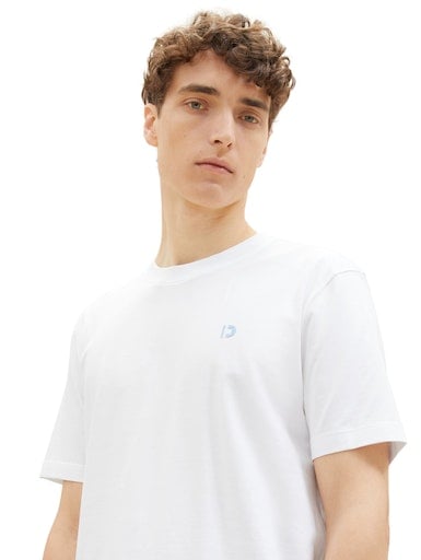TOM TAILOR Denim T-Shirt »Crewneck« mit kleinem Logo-Print