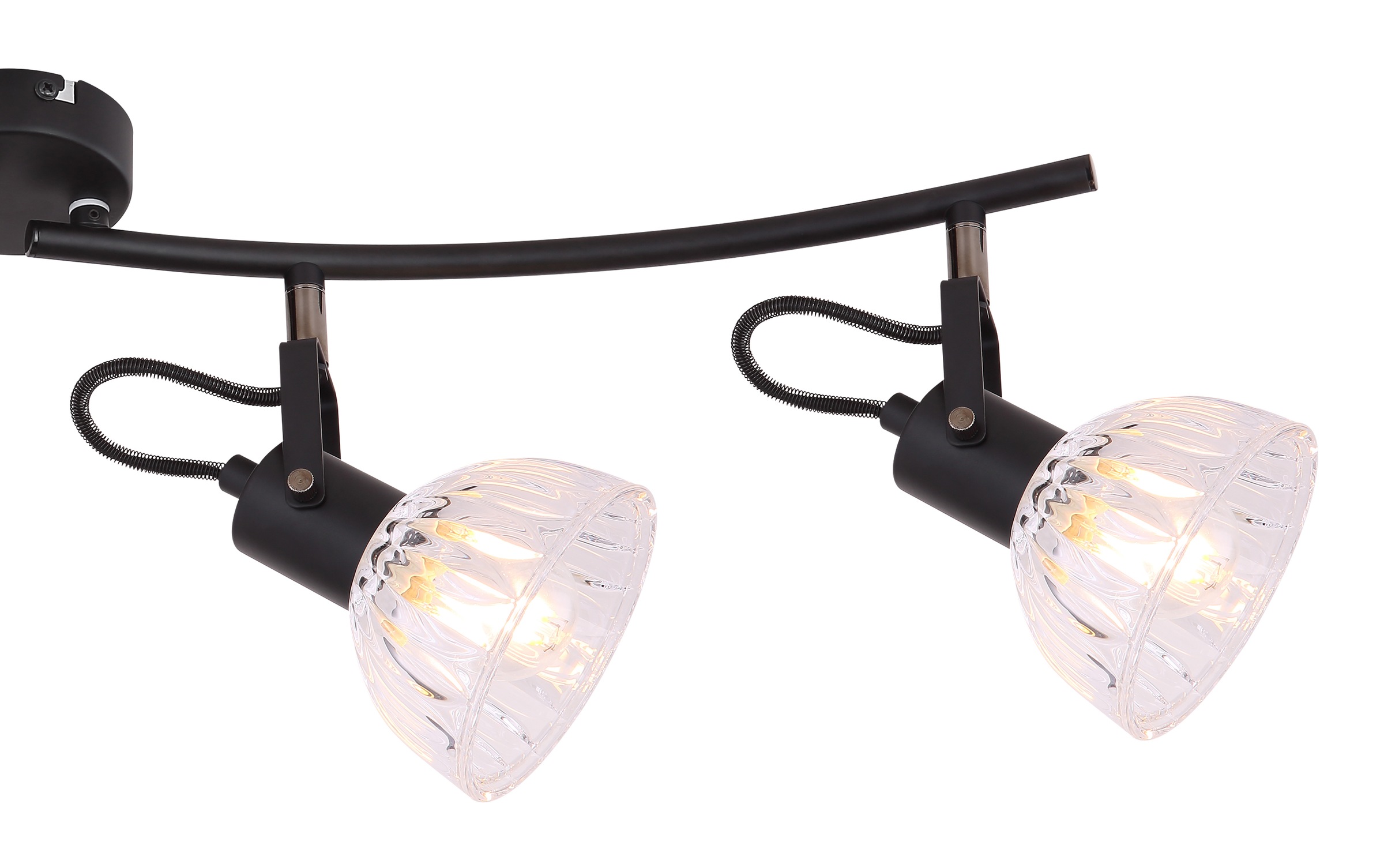 GLOBO LIGHTING Deckenspot »VERNOLE« E14 1 Stk. Schwarzer Strahler mit klarem Glas, beweglich, E14 4x40W