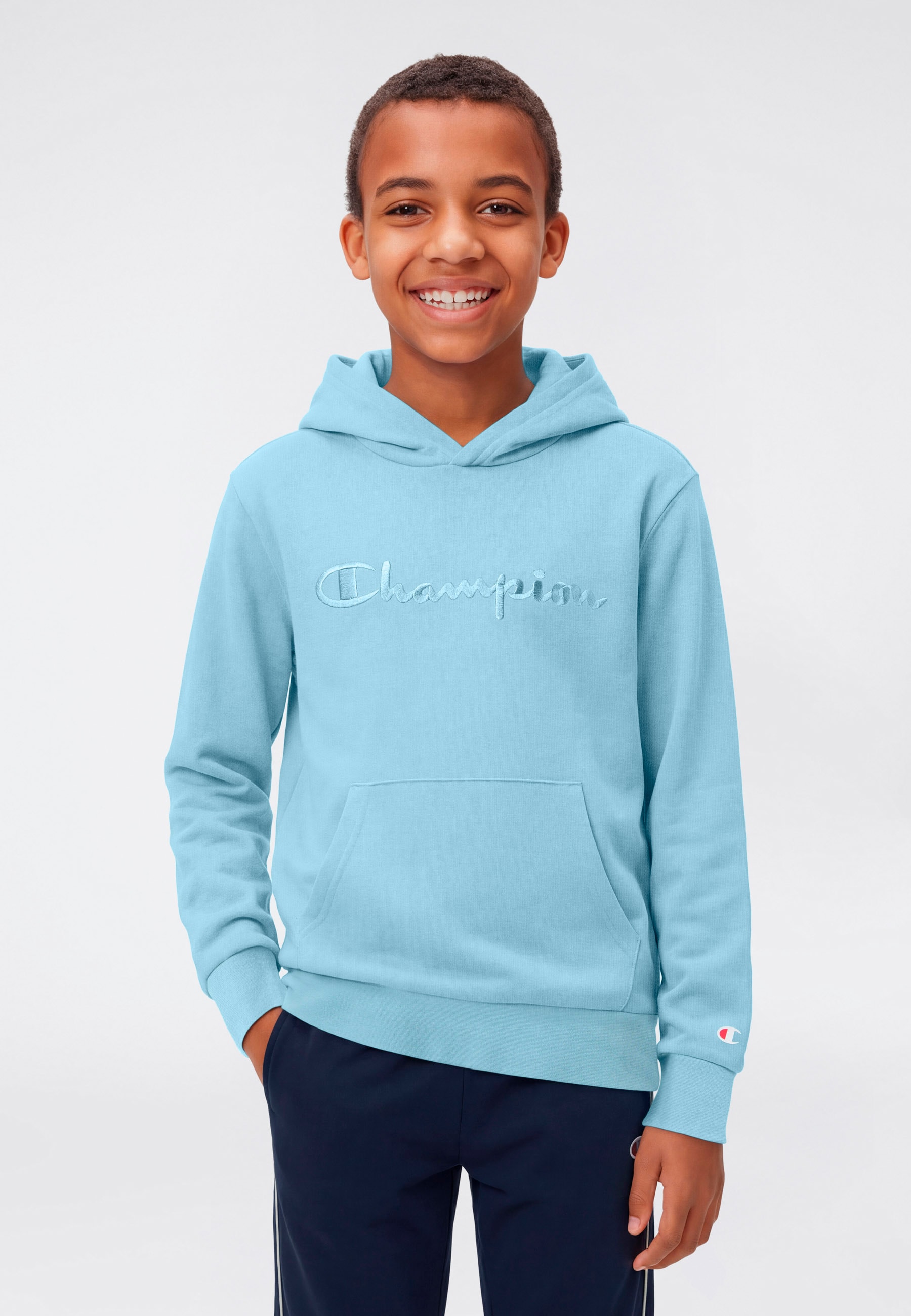 Champion Kapuzensweatshirt »ICONS TONAL Hoodie with Large Logo«, für Kinder, mit Kapuze, sportlicher Stil
