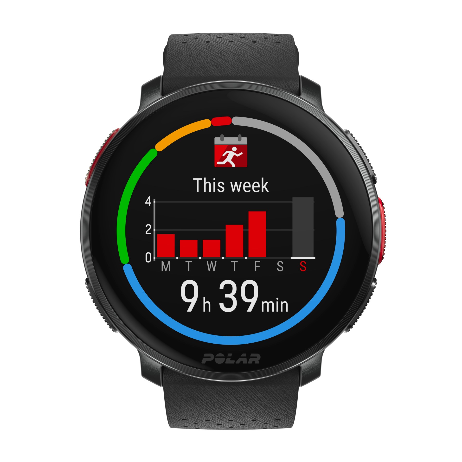 Polar Smartwatch »VANTAGE V3«, (3,5 cm / 1,39 Zoll), 32 GB, Premium-Multisportuhr Silikon-Armband S-L