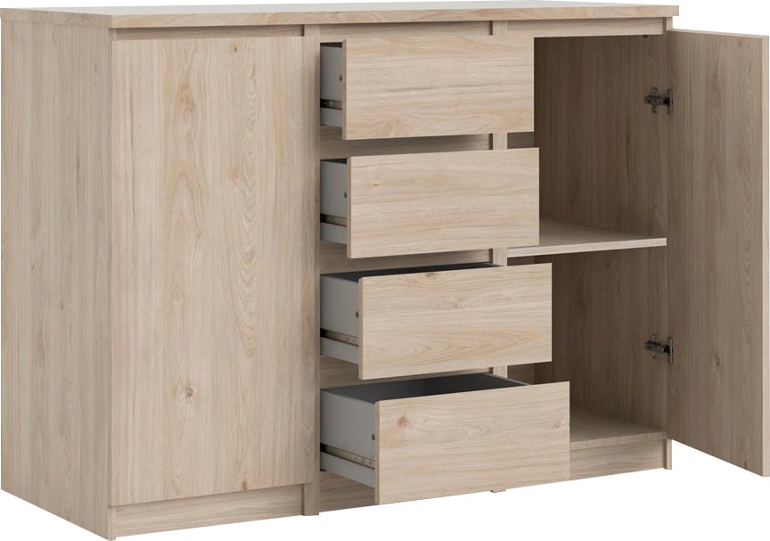 INOSIGN Kommode »Naia«, abgerundeten Schubladenkanten auf Metallgleiter, Breite 120,6 cm