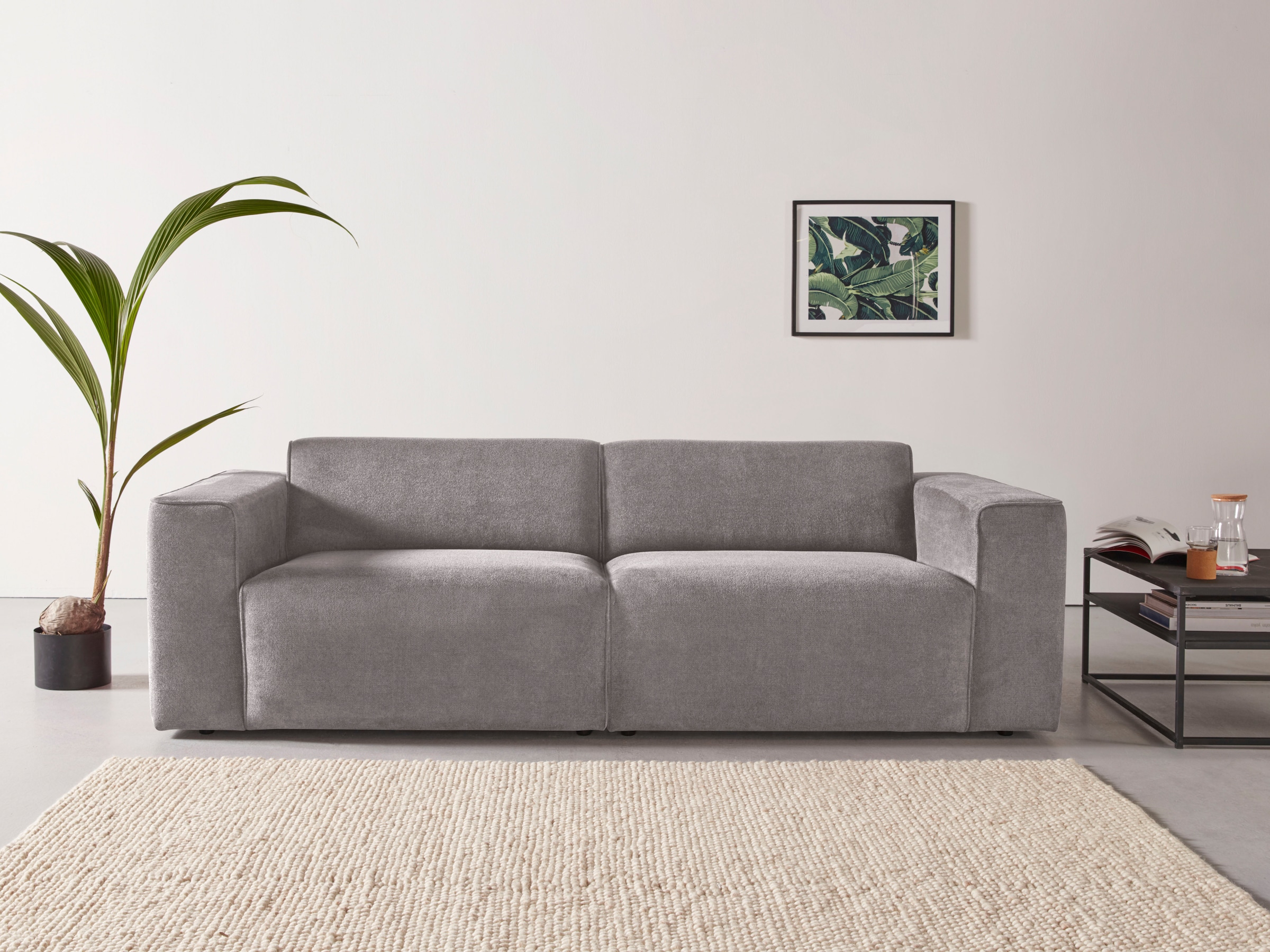 Home affaire 3-Sitzer "Noord mit Kedernaht, Breite 232 cm" Cord, Struktur, günstig online kaufen