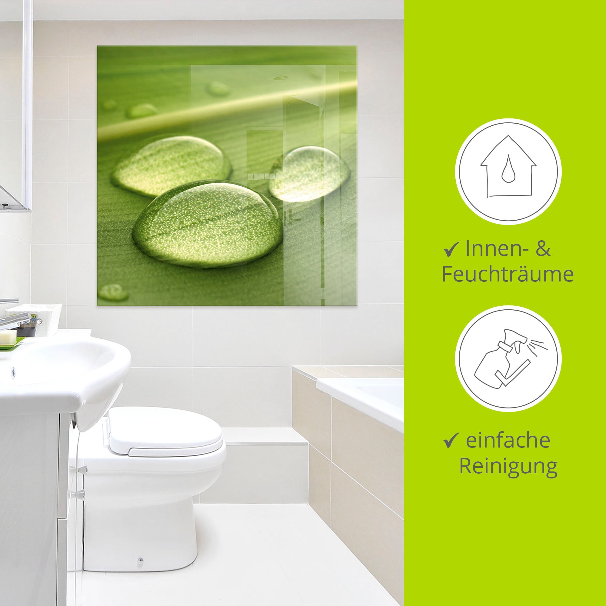 Artland Glasbild »Wassertropfen« Zen 1 Stk. tlg. in verschiedenen Größen