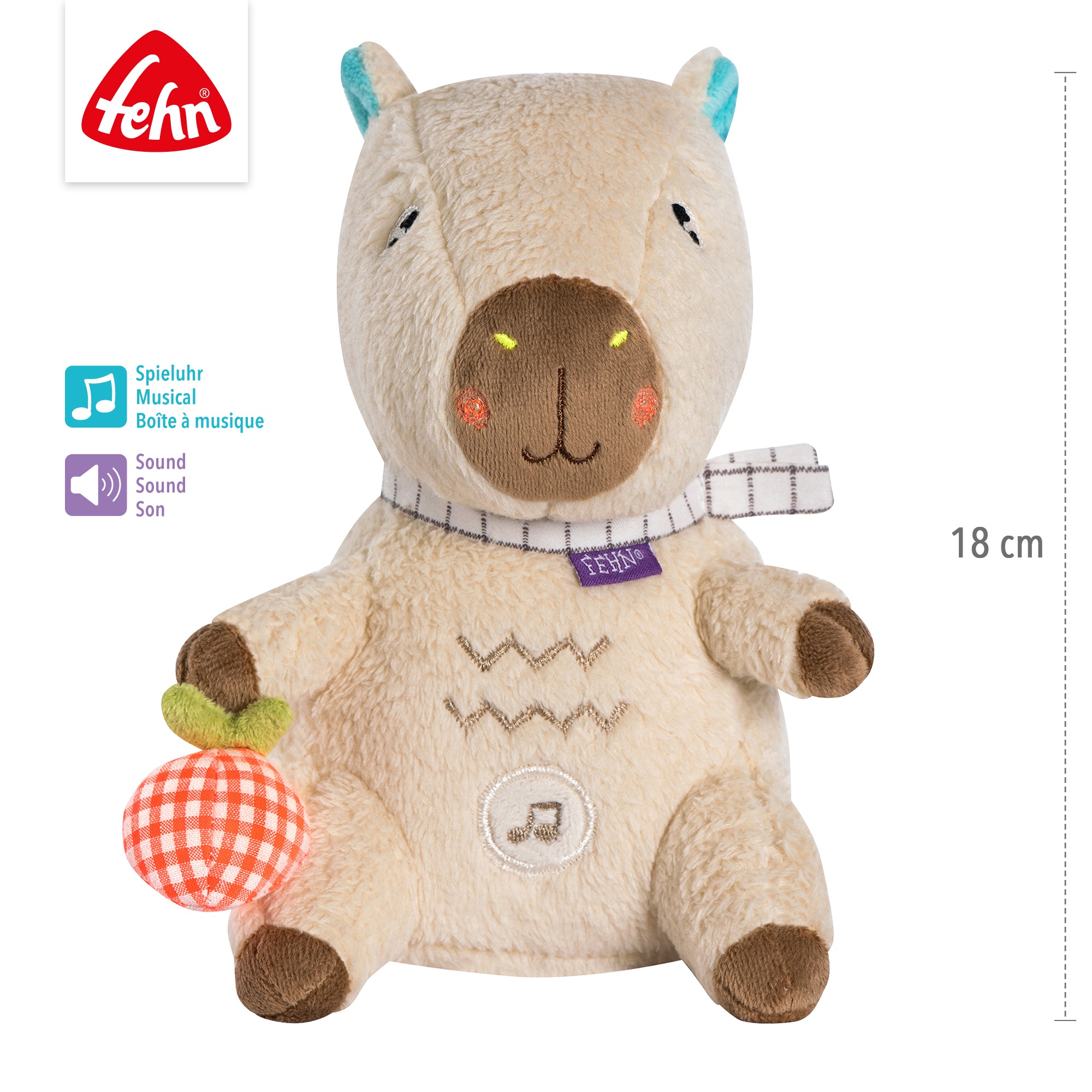 Fehn Kuscheltier »Capybara Clara, Einschlafhilfe Capybara« mit Sound
