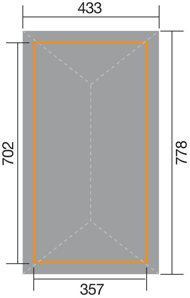 weka Pavillon »Gartenoase 651 B Gr.3, inkl roten Dachschindeln«, 19 mm Massivholzdach
