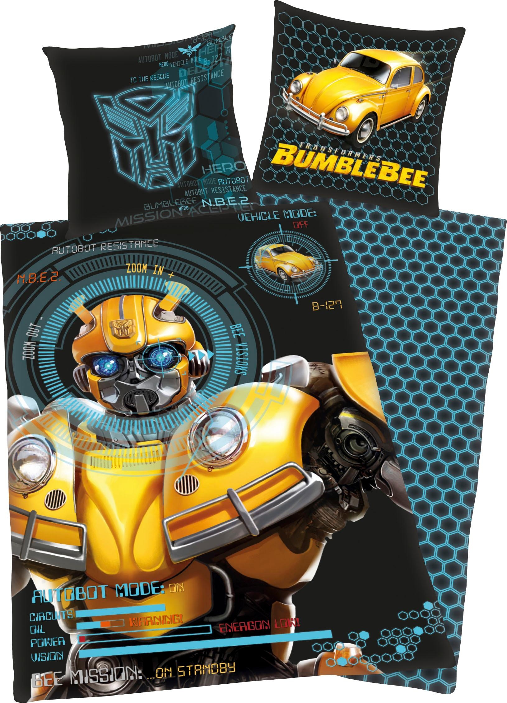 Kinderbettwäsche »Bumblebee«, (2 tlg.), mit coolem Motiv