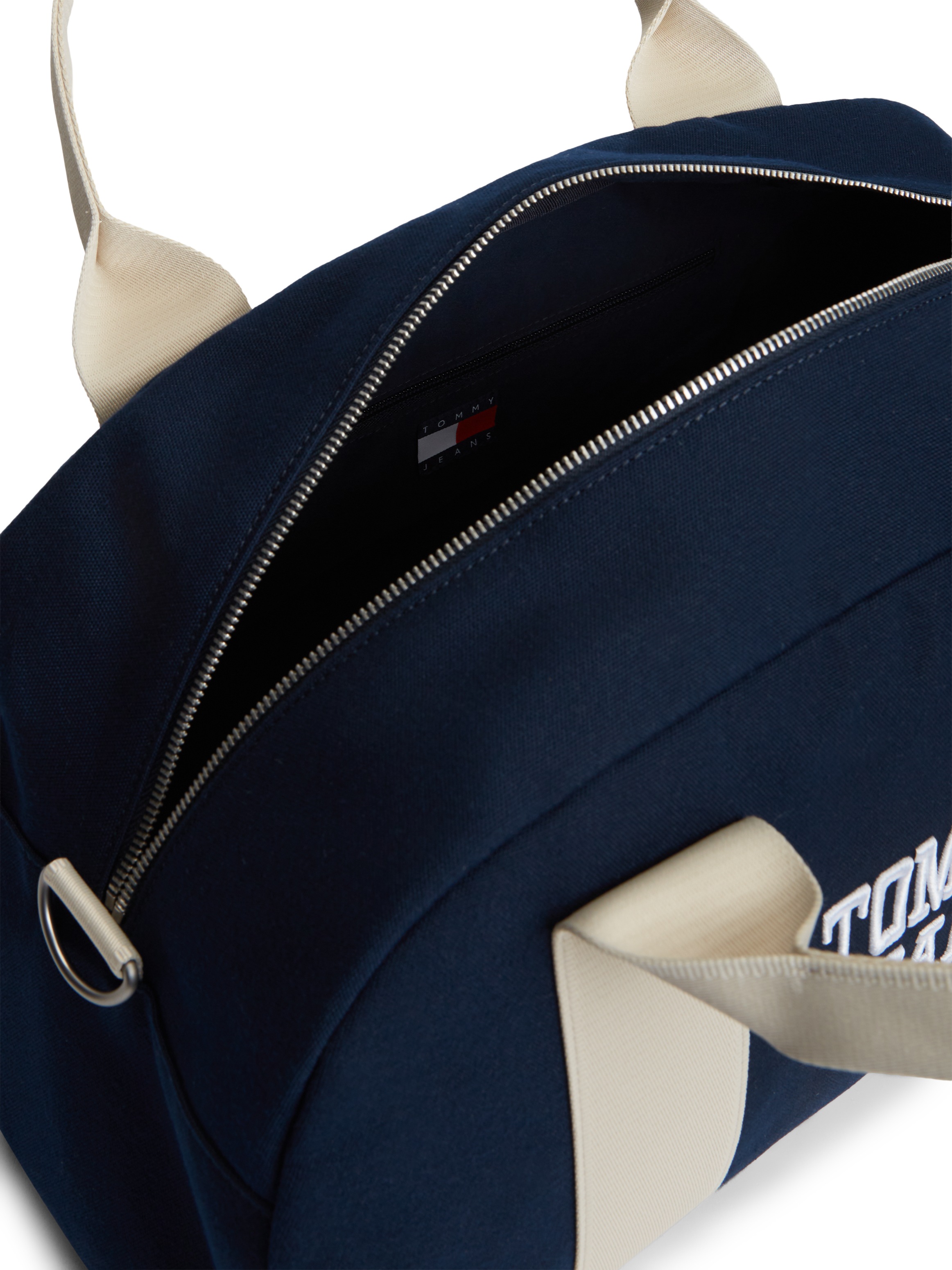 Tommy Jeans Weekender »TJM BOLD VARSITY DUFFLE« Unisex Umhängetasche, Henkeltasche mit Kontrastbesatz