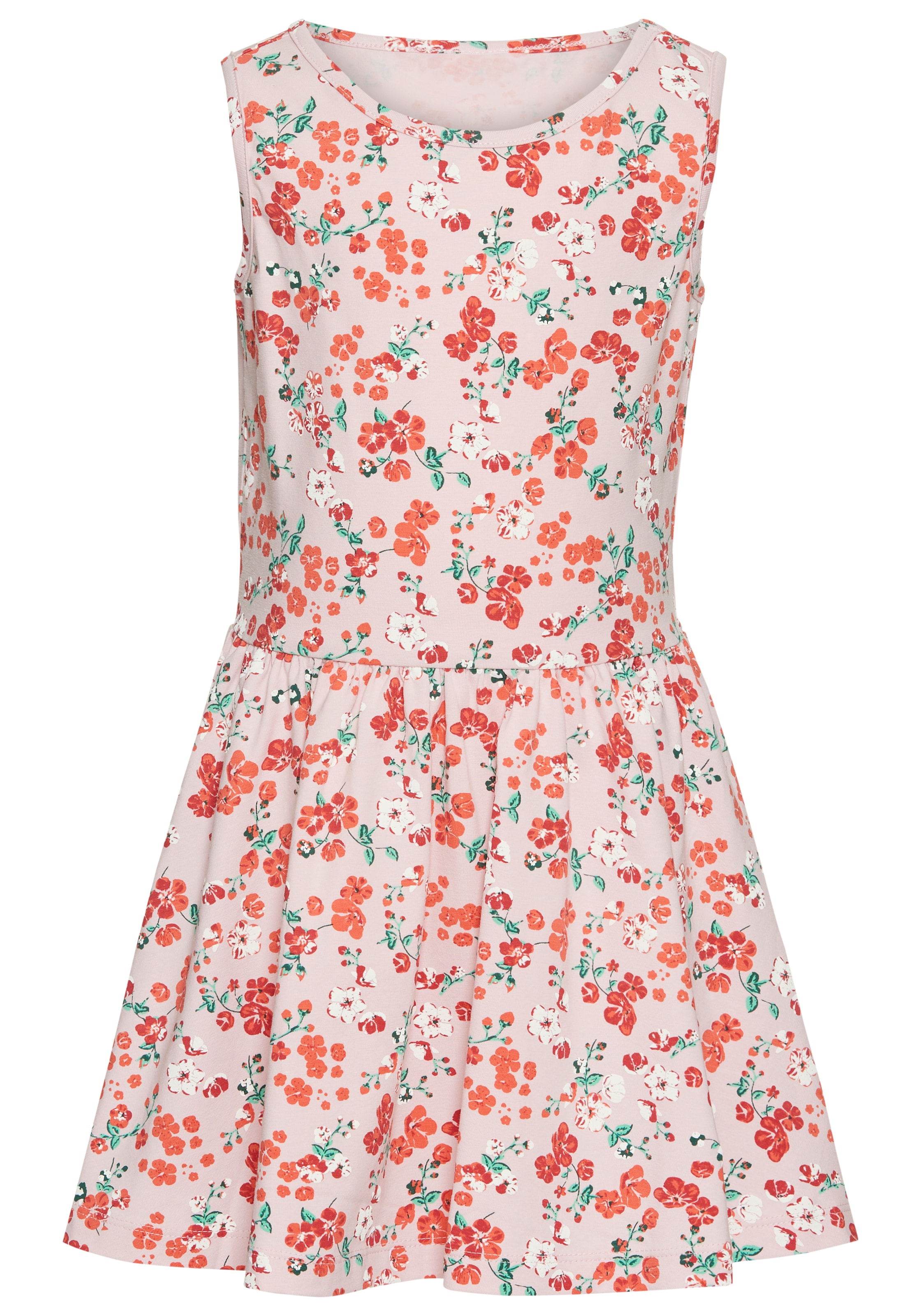 KangaROOS Jerseykleid »Trägerkleid im Blumen-Allover«, Shirtkleid mit Blumenmuster