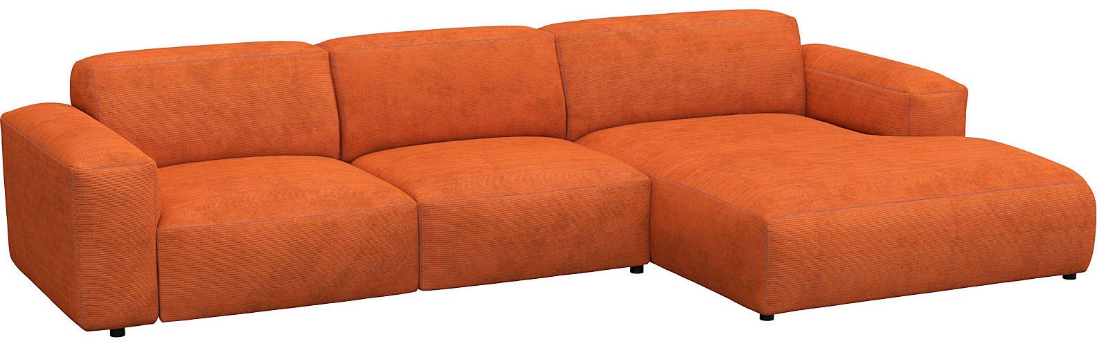 FLEXLUX Ecksofa »Lucera bequem und komfortabel durch hochwertigen Sitzaufbau, L-Form«, modern & anschmiegsam, Kaltschaum, Stahl-Wellenunterfederung