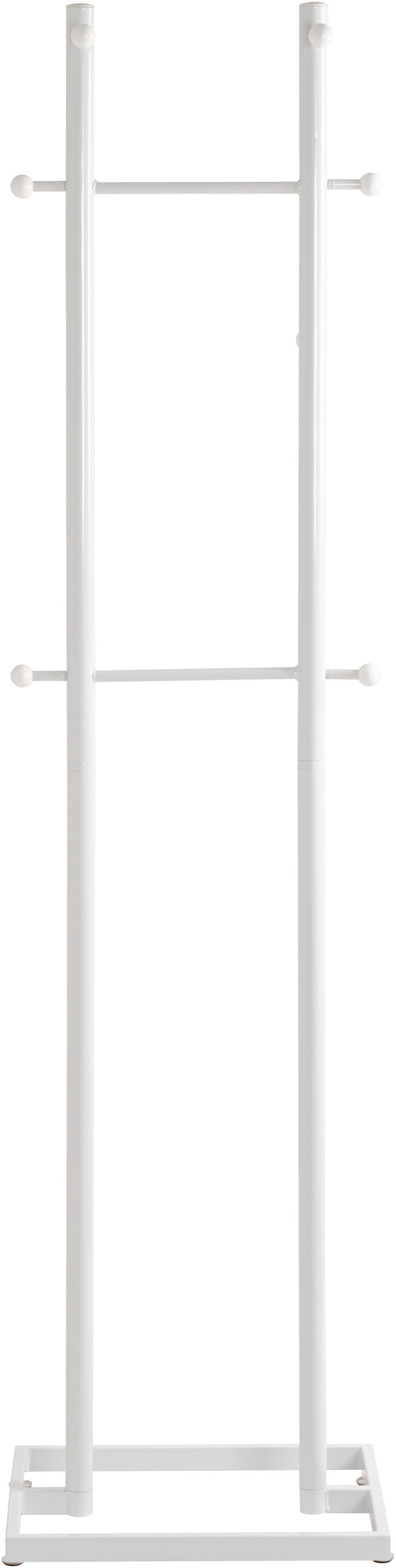 HAKU Garderobenständer »Kleiderständer, Standgarderobe« freiform - aus Metall Weiß - B/T/H 45/34/175 cm