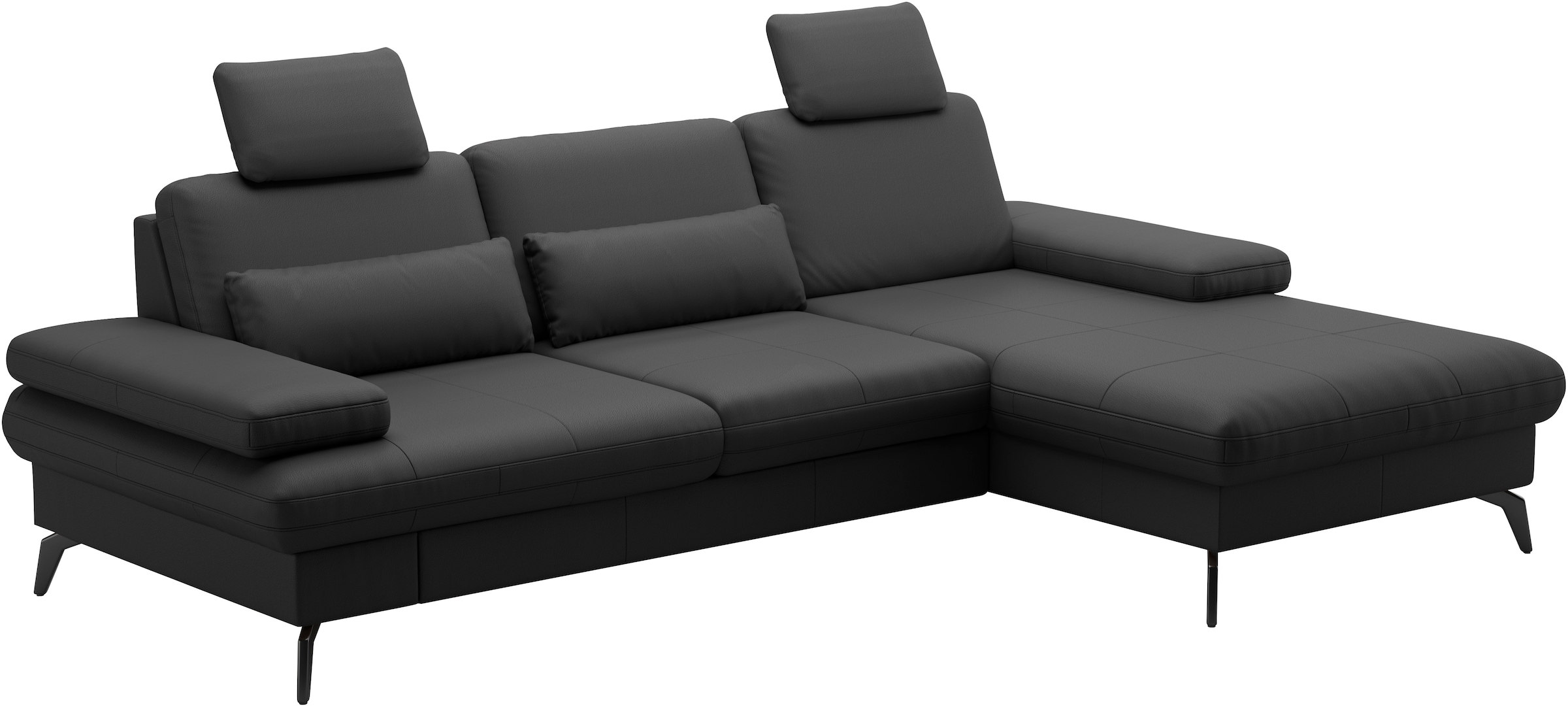 sit&more Ecksofa »Morris L-Form, inkl. Sitztiefenverstellung«, wahlweise mit Armteilverstellung, Bettfunktion & Bettkasten