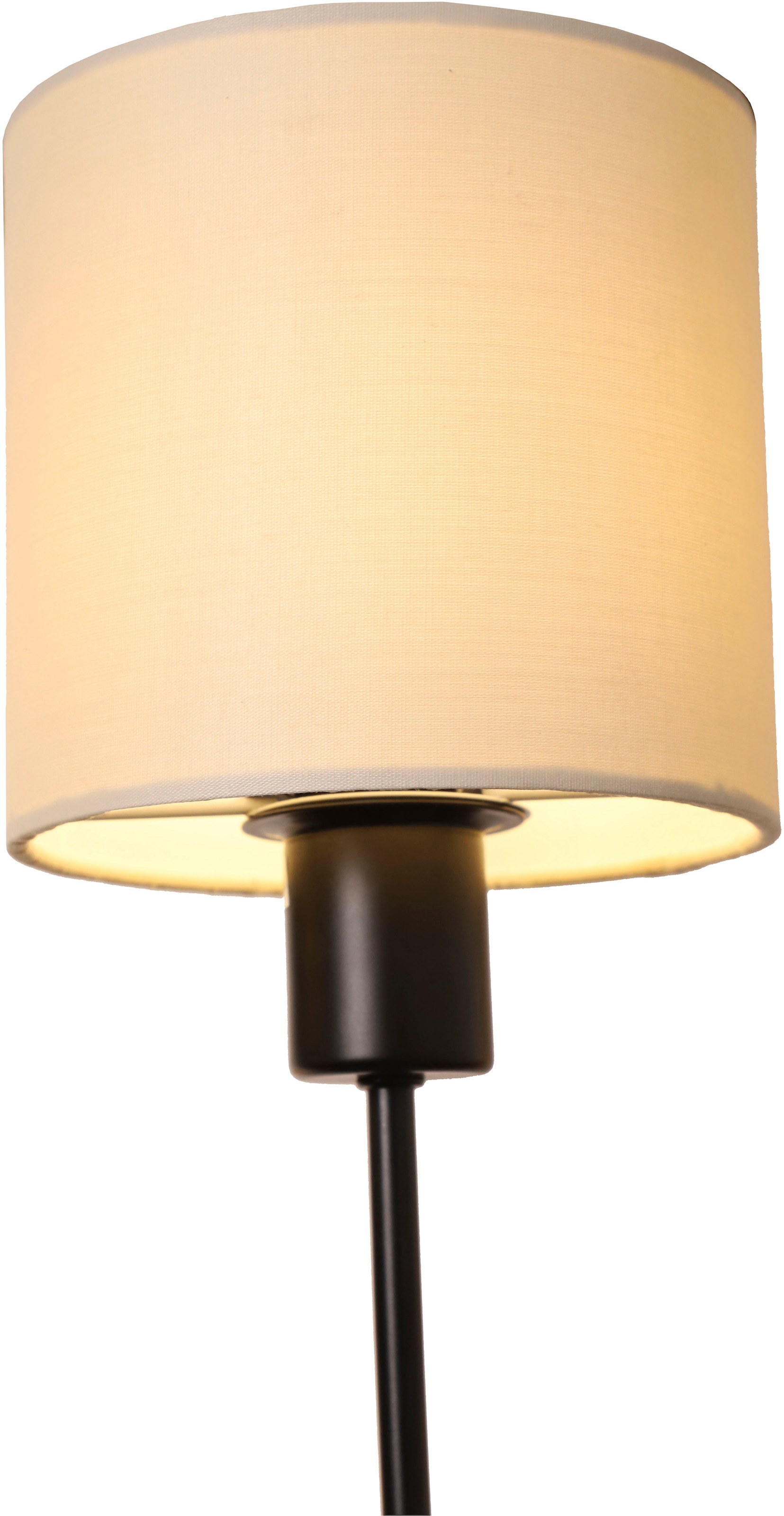 Home affaire Stehlampe »Ahrhütte«, 3 flammig, Leuchtmittel E14 | ohne Leuchtmittel, Stehlampe, 3-flammig mit Leinenschirmen, 148 cm hoch