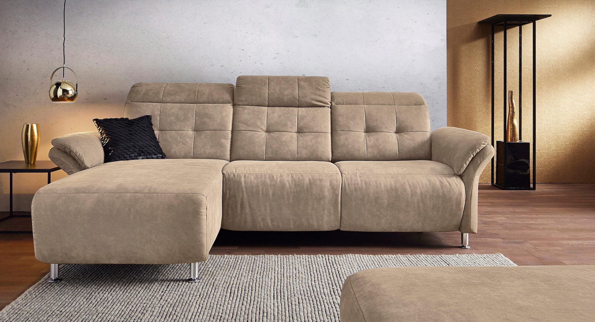 Places of Style Ecksofa "Manhattan L-Form", 2 Sitze mit elektrischer Relaxf günstig online kaufen