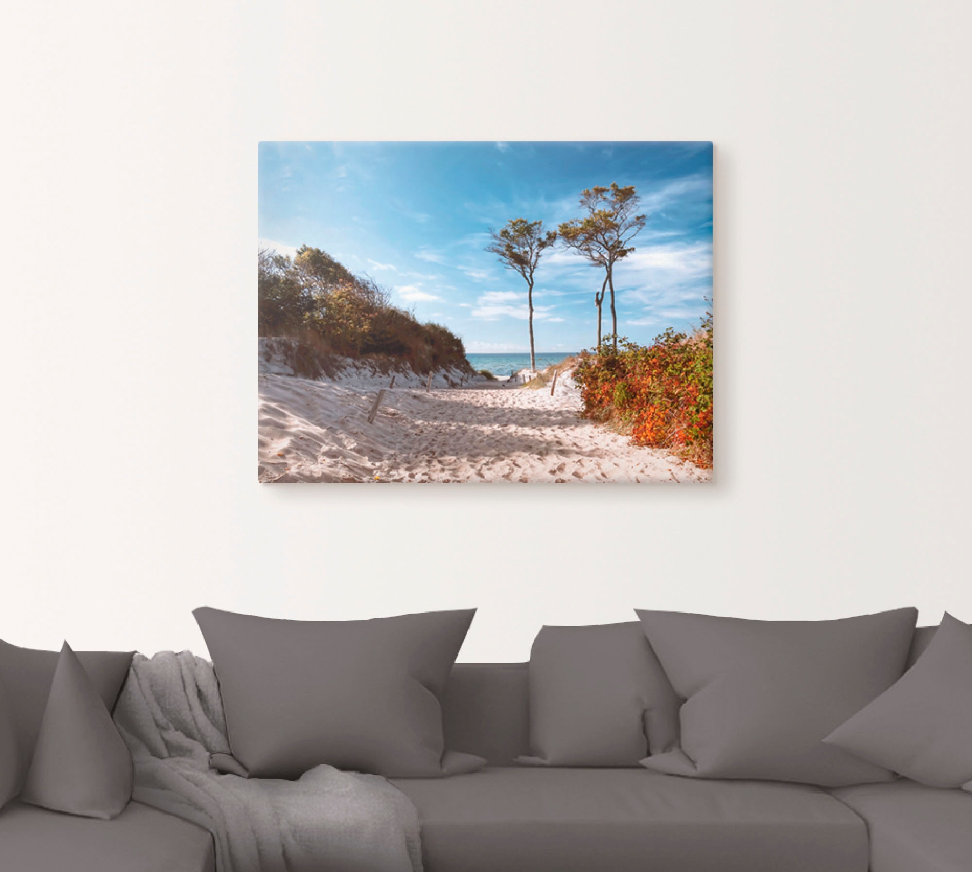 Artland Wandbild »Weststrand Darss«, Strand, (1 St.), als Leinwandbild, Poster, Wandaufkleber in verschied. Größen