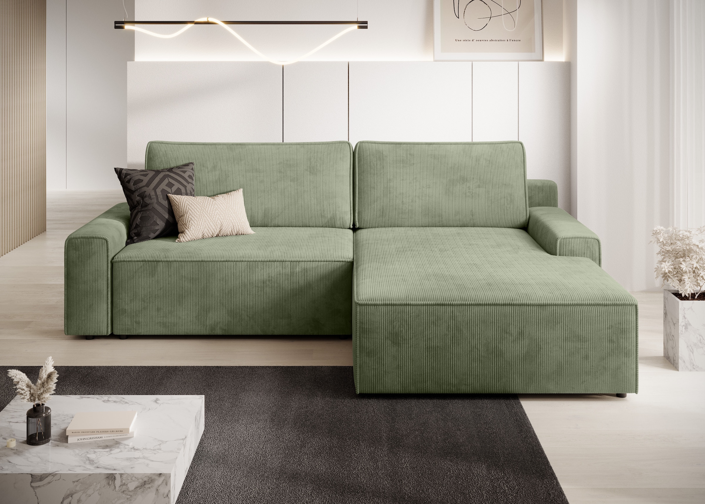 TRENDMANUFAKTUR Ecksofa »Challenge, Schlafsofa mit Bettkasten, Couch in L-F günstig online kaufen