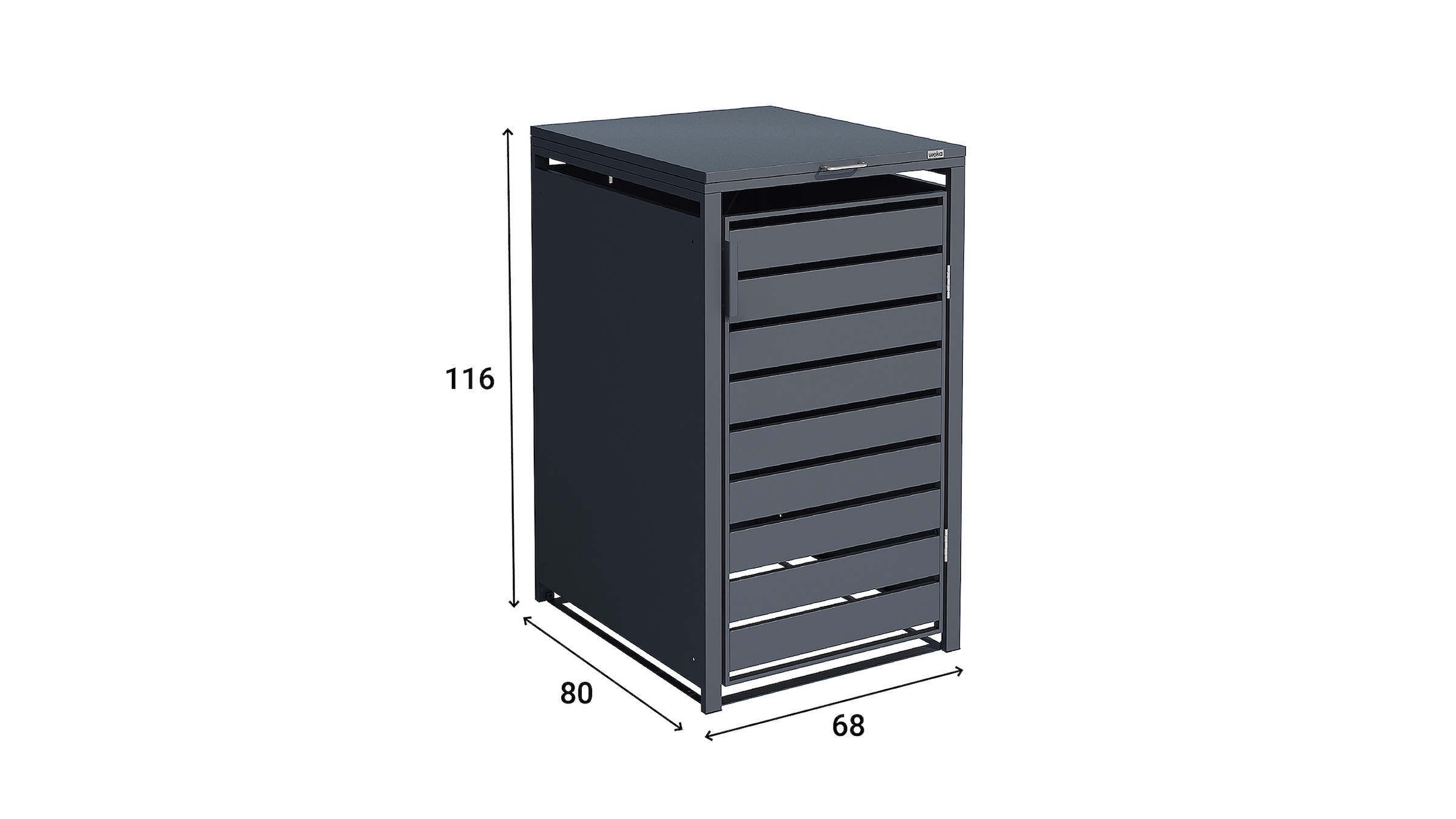 weka Mülltonnenbox »Gary« Metall pulverbeschichtet, BxTxH: 68x80x116 cm