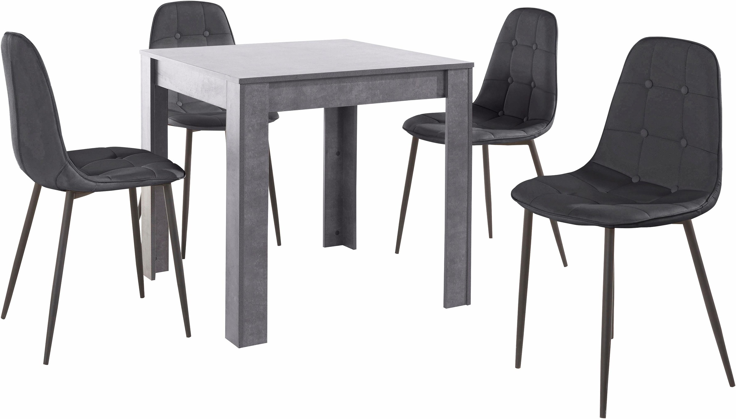 Essgruppe, (Set, 5 tlg.), mit Esstisch 80 cm breit auf Raten kaufen